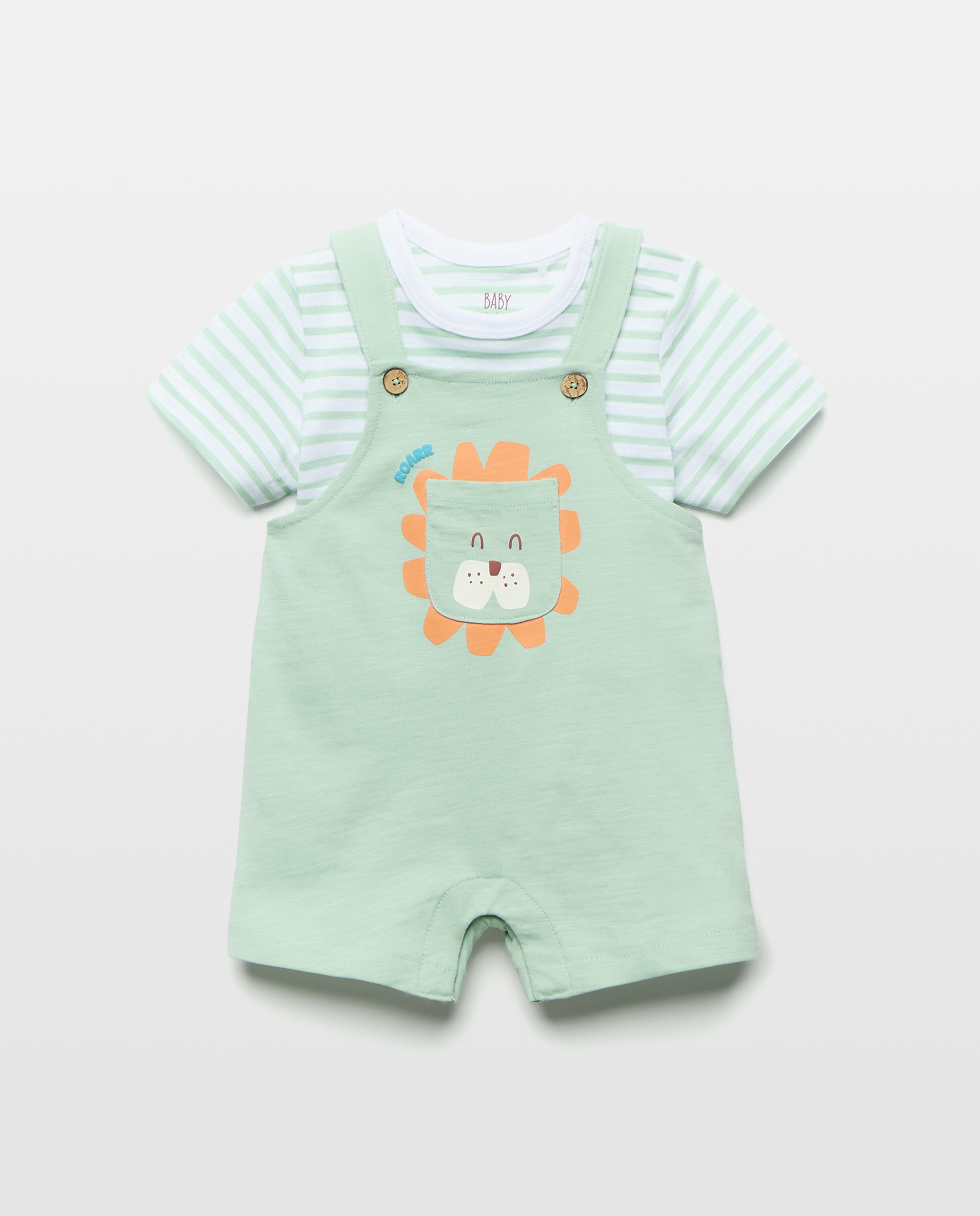 Conjunto de 2 Peças Curto de Bebé Baby El Corte Inglés Verde-1