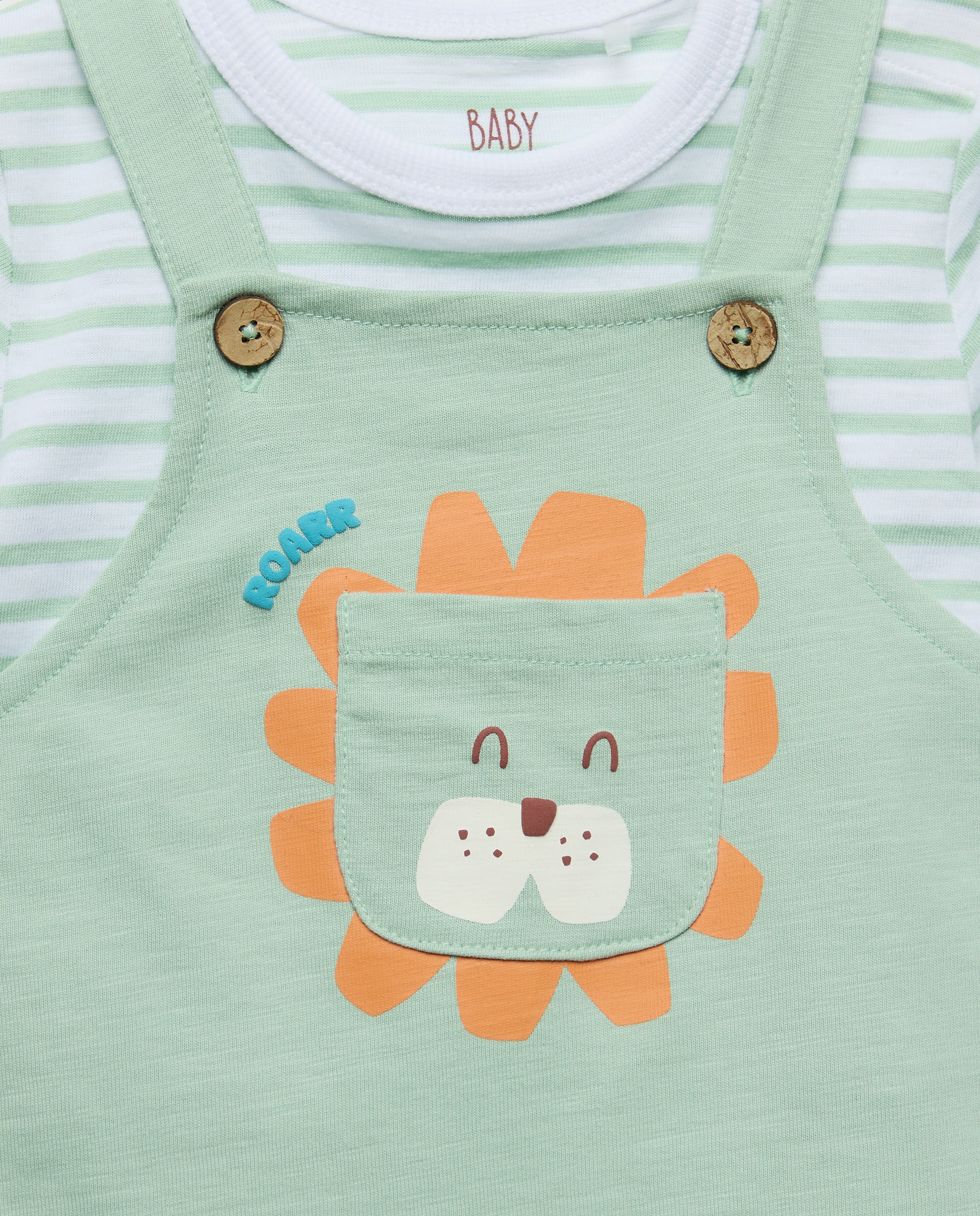 Conjunto de 2 Peças Curto de Bebé Baby El Corte Inglés Verde-4