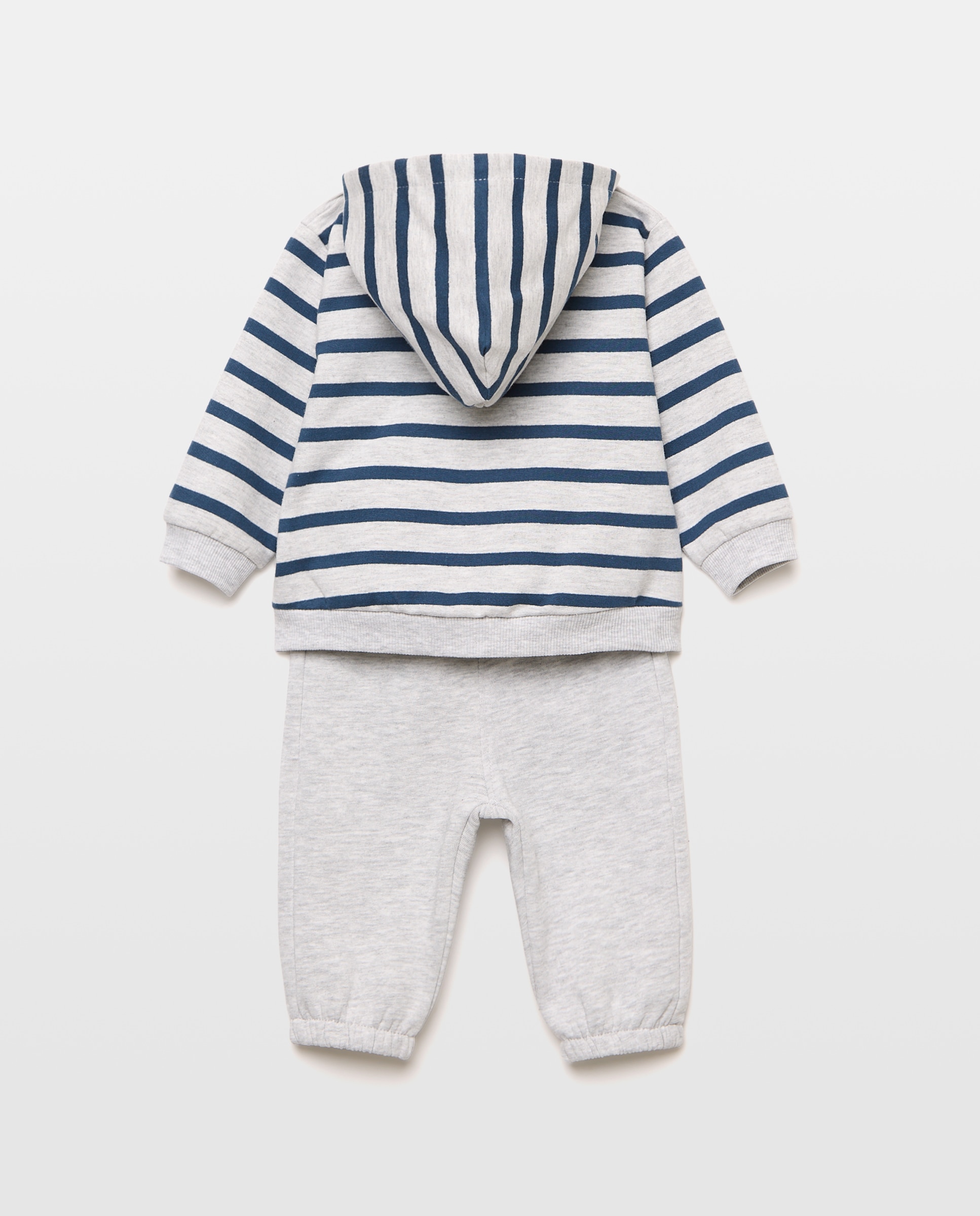 Conjunto de Comprido de 3 Peças de Bebé com Sweatshirt Aberta e Calças de Felpa Baby El Corte Inglés Cinzento-claro-2