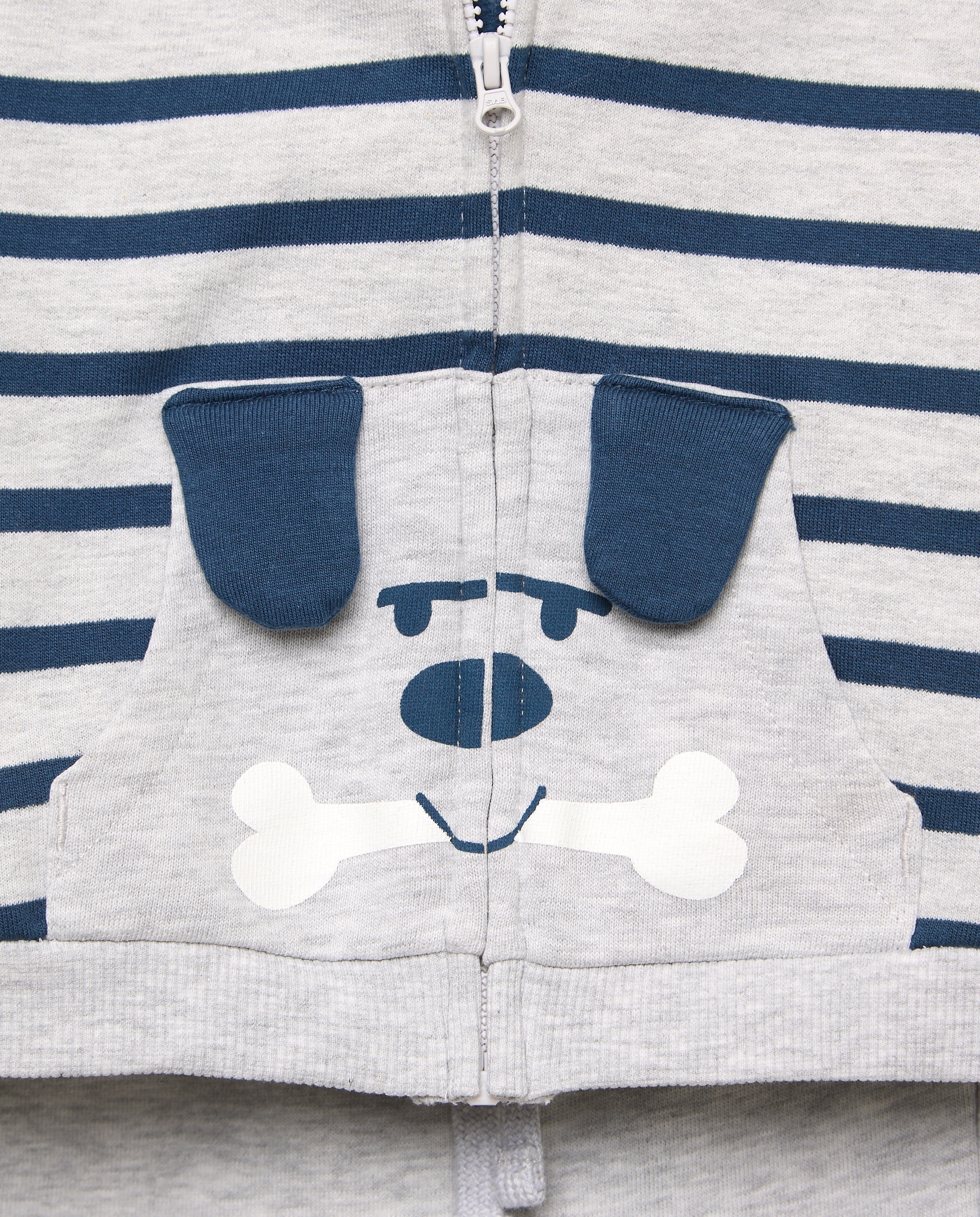 Conjunto de Comprido de 3 Peças de Bebé com Sweatshirt Aberta e Calças de Felpa Baby El Corte Inglés Cinzento-claro-3
