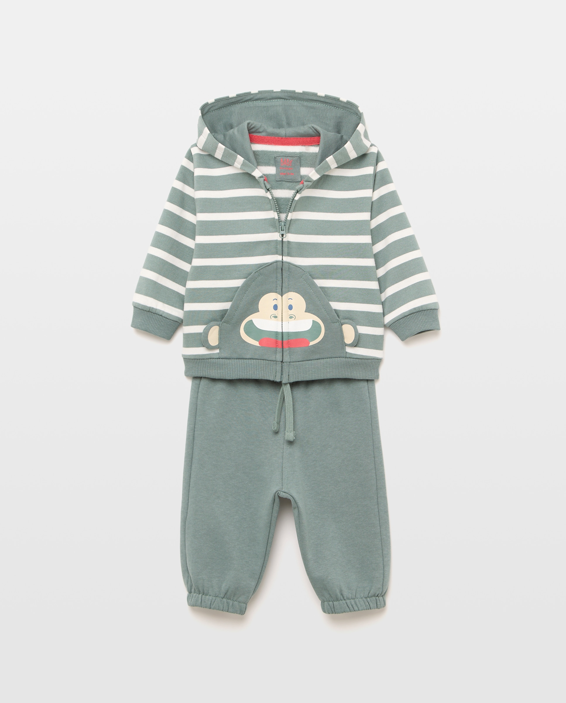 Imagem 0 de Conjunto de Comprido de 3 Peças de Bebé com Sweatshirt Aberta e Calças de Felpa