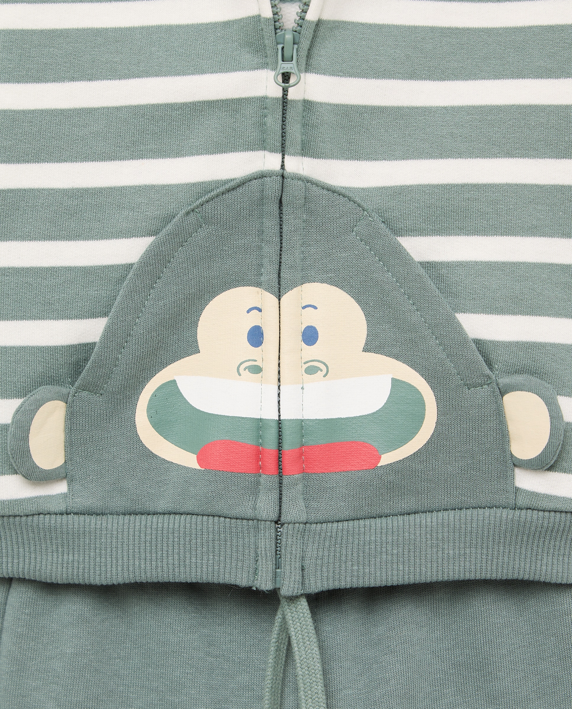 Conjunto de Comprido de 3 Peças de Bebé com Sweatshirt Aberta e Calças de Felpa Baby El Corte Inglés 530 Verde Escuro-3