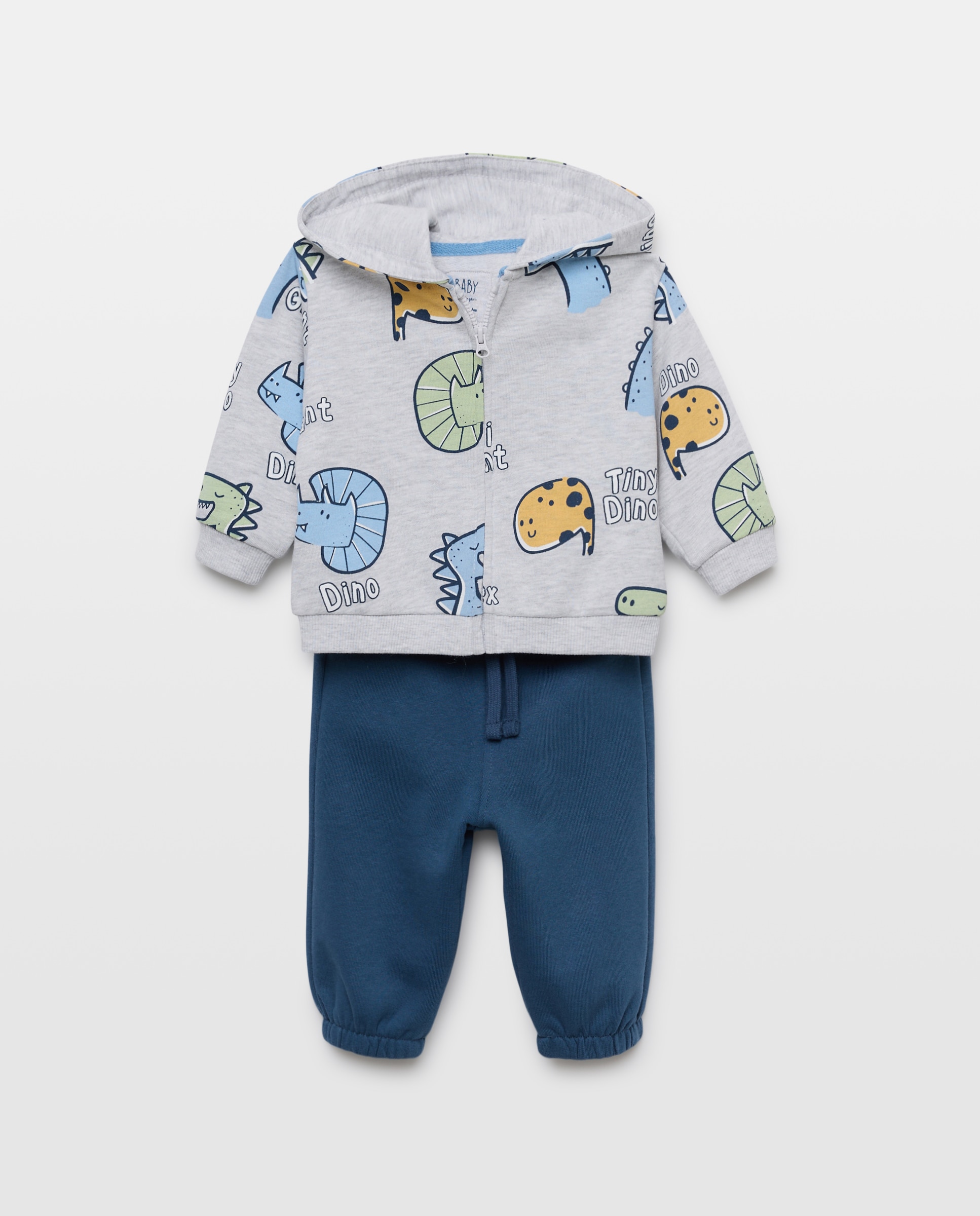 Imagem 0 de Conjunto de Comprido de 3 Peças de Bebé com Sweatshirt Aberta e Calças de Felpa