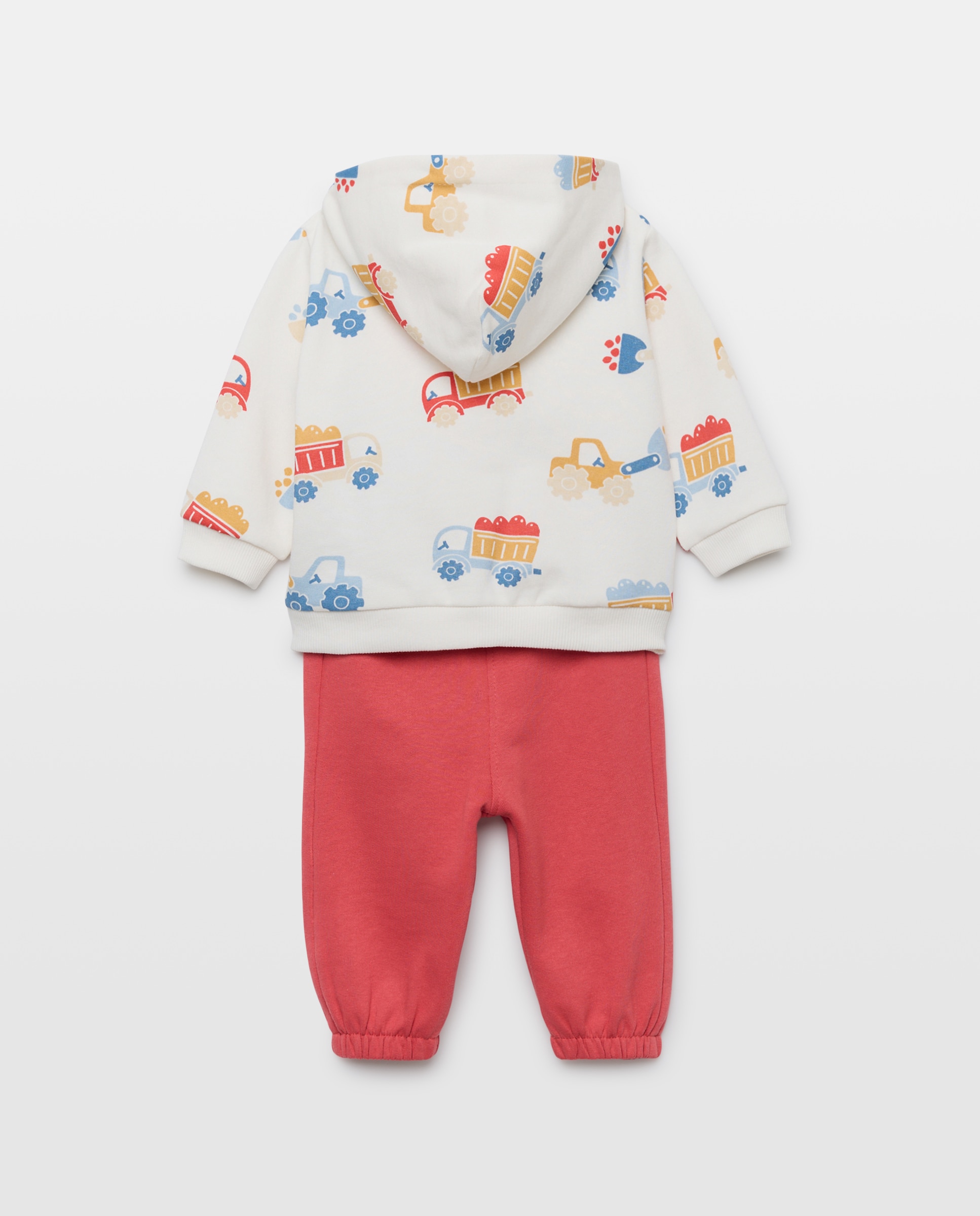 Conjunto de Comprido de 3 Peças de Bebé com Sweatshirt Aberta e Calças de Felpa Baby El Corte Inglés 120 Cru-2