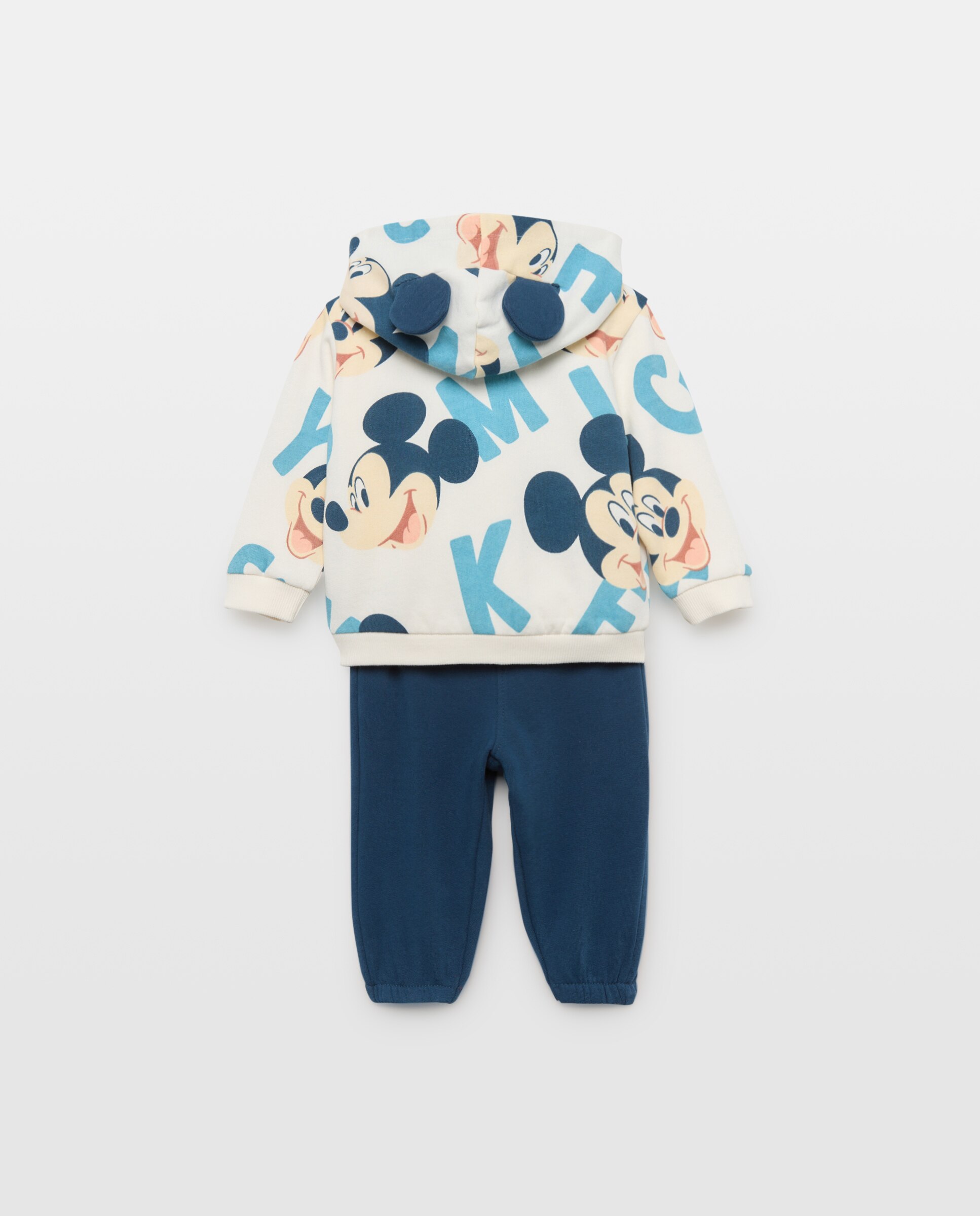 Conjunto Comprido de 3 Peças de Bebé com Fantasia Mickey 3D com Orelhas Baby El Corte Inglés 120 Cru-2