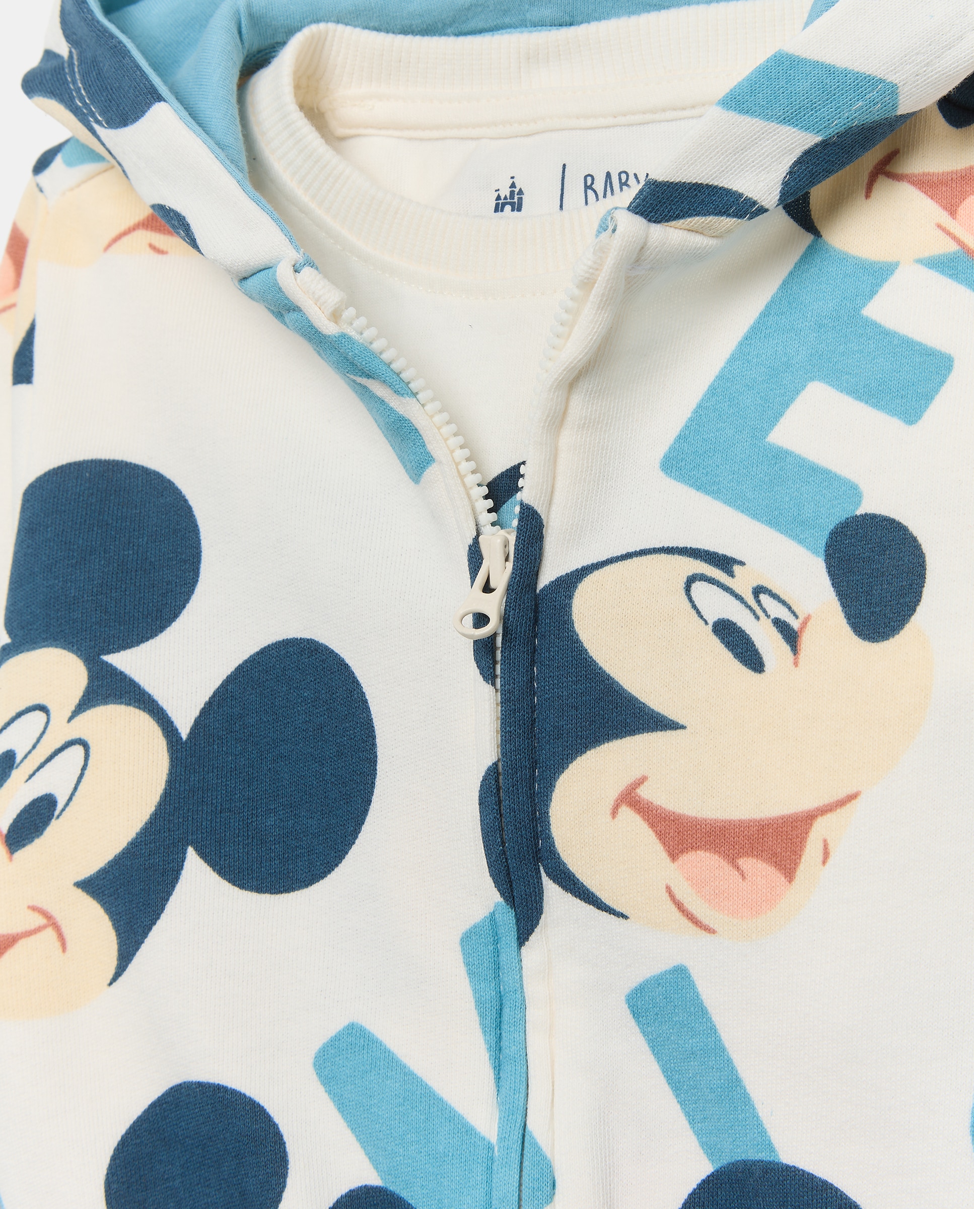 Conjunto Comprido de 3 Peças de Bebé com Fantasia Mickey 3D com Orelhas Baby El Corte Inglés 120 Cru-3