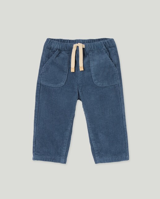 Pantalón liso pana forrado de bebé niño