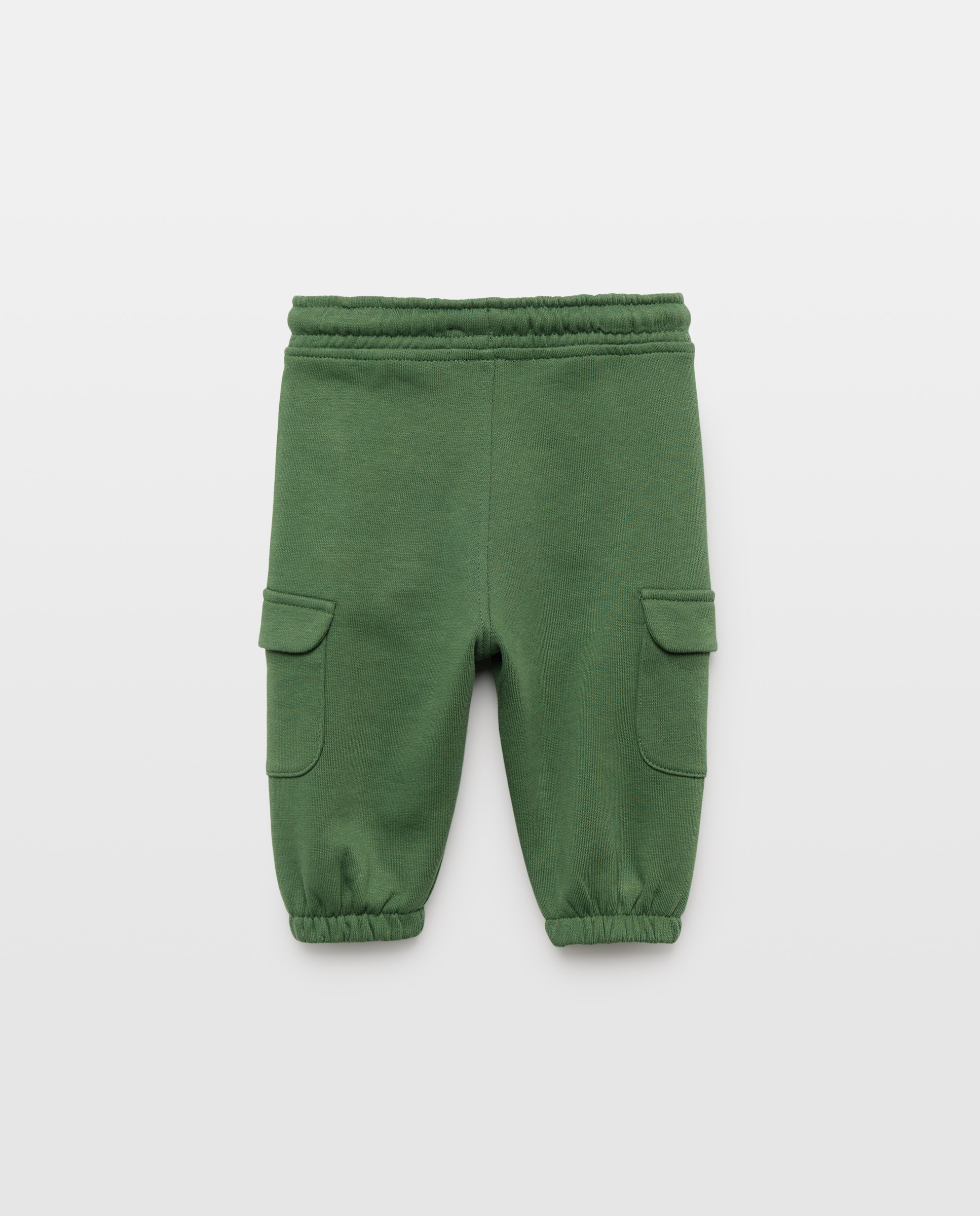 Pantalón de bebé en felpa lisa - Baby El Corte Inglés - Verde Verde-2