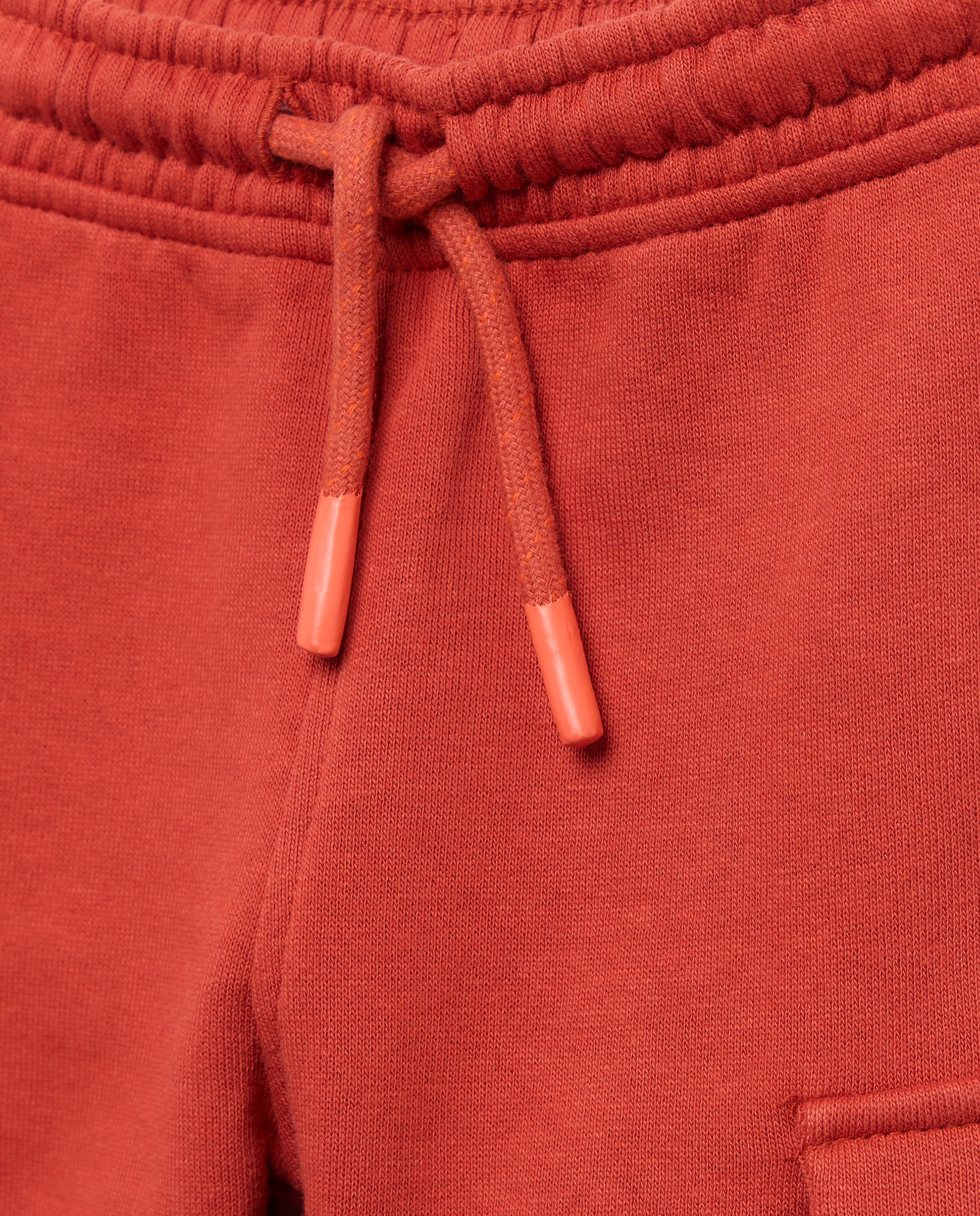 Calças de Felpa Lisa de Bebé 600 Vermelho-3