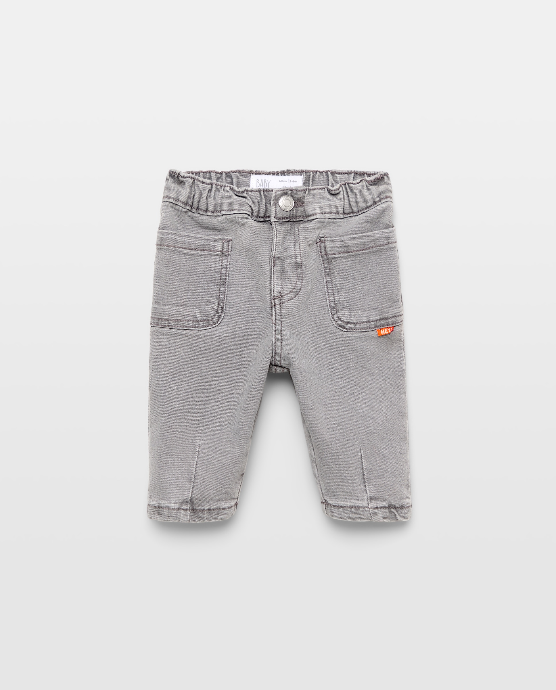 Pantalón de bebé denim loose fit - Baby El Corte Inglés - 820 Gris medio 820 Gris medio-1