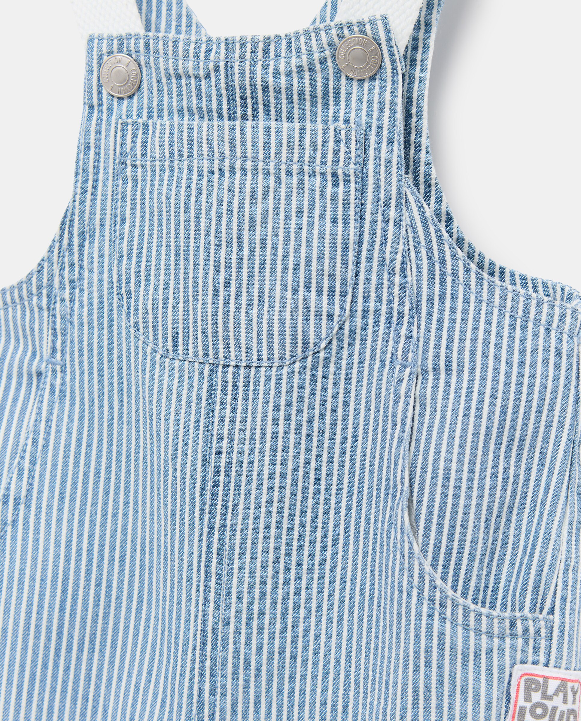 Peto largo sarga rayas de bebé niño - Baby El Corte Inglés - Gris claro Gris claro-3