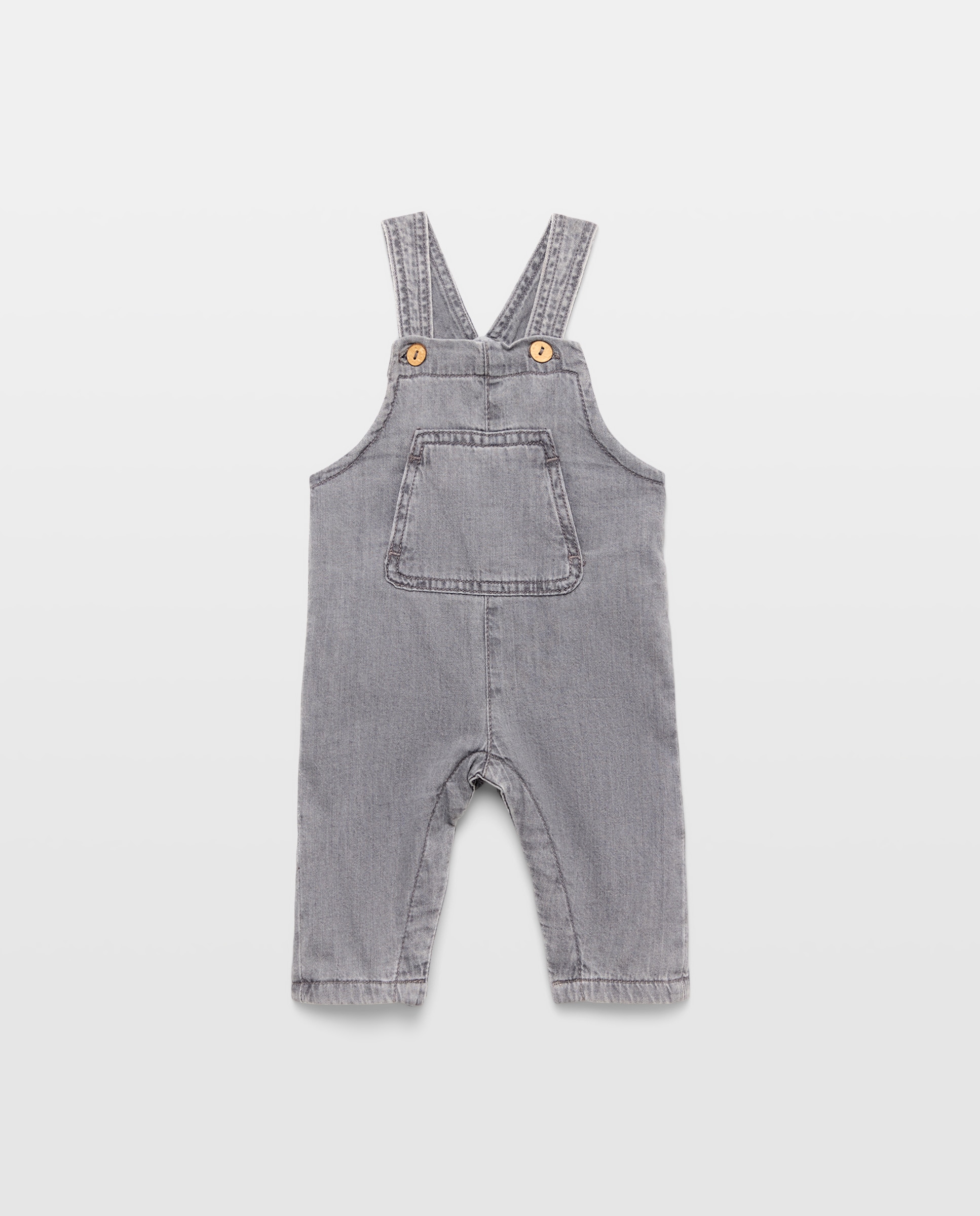 Peto de bebé largo denim forrado - Baby El Corte Inglés - 820 Gris medio 820 Gris medio-1