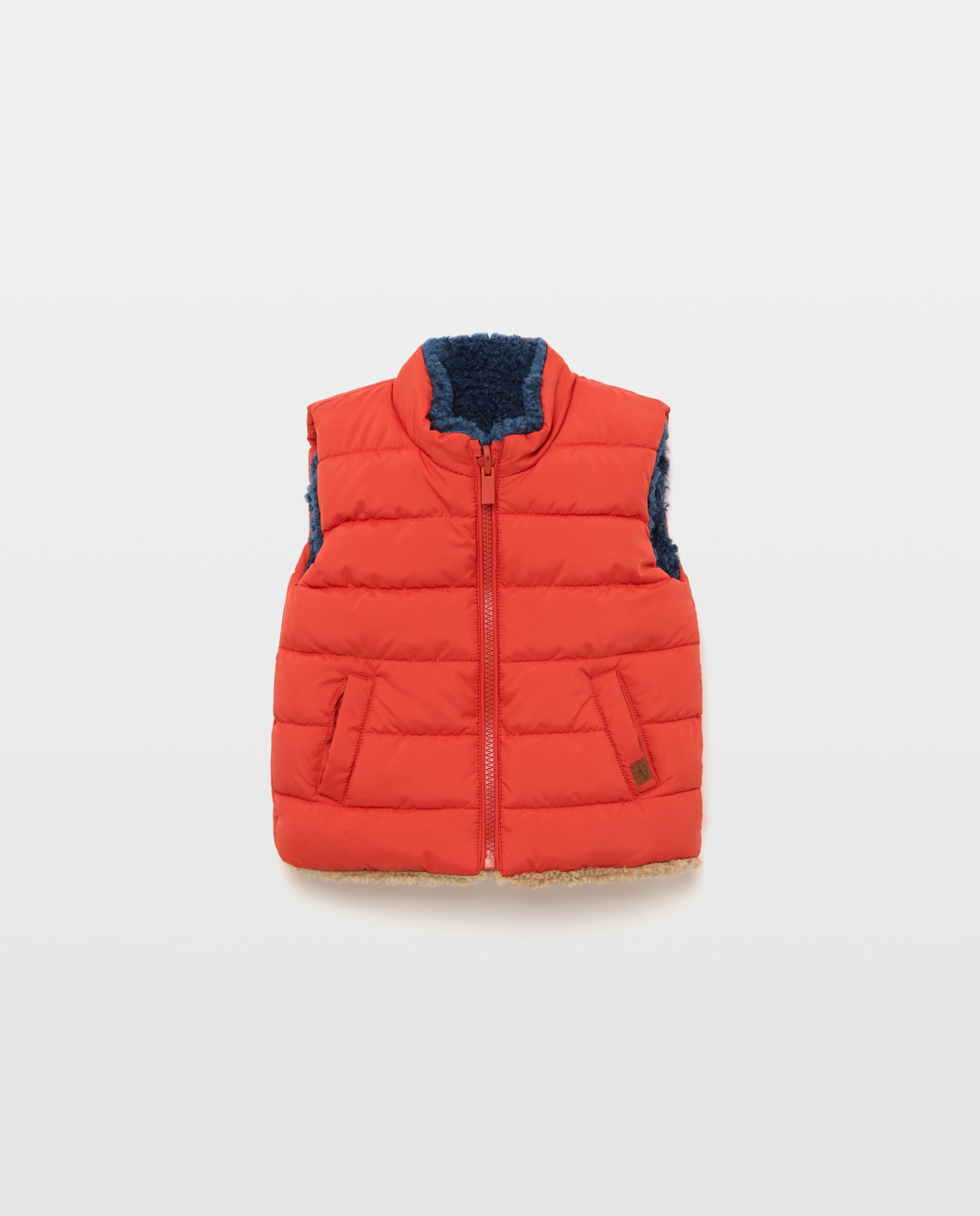 Imagen 0 de Chaleco reversible borrego de bebé 660 Naranja