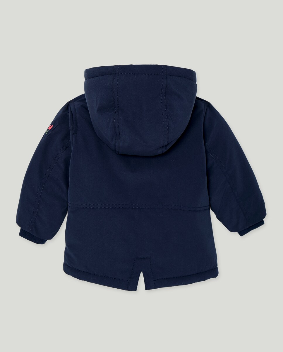 Parka Tipo Coreana Lisa de Bebé Azul-marinho-2