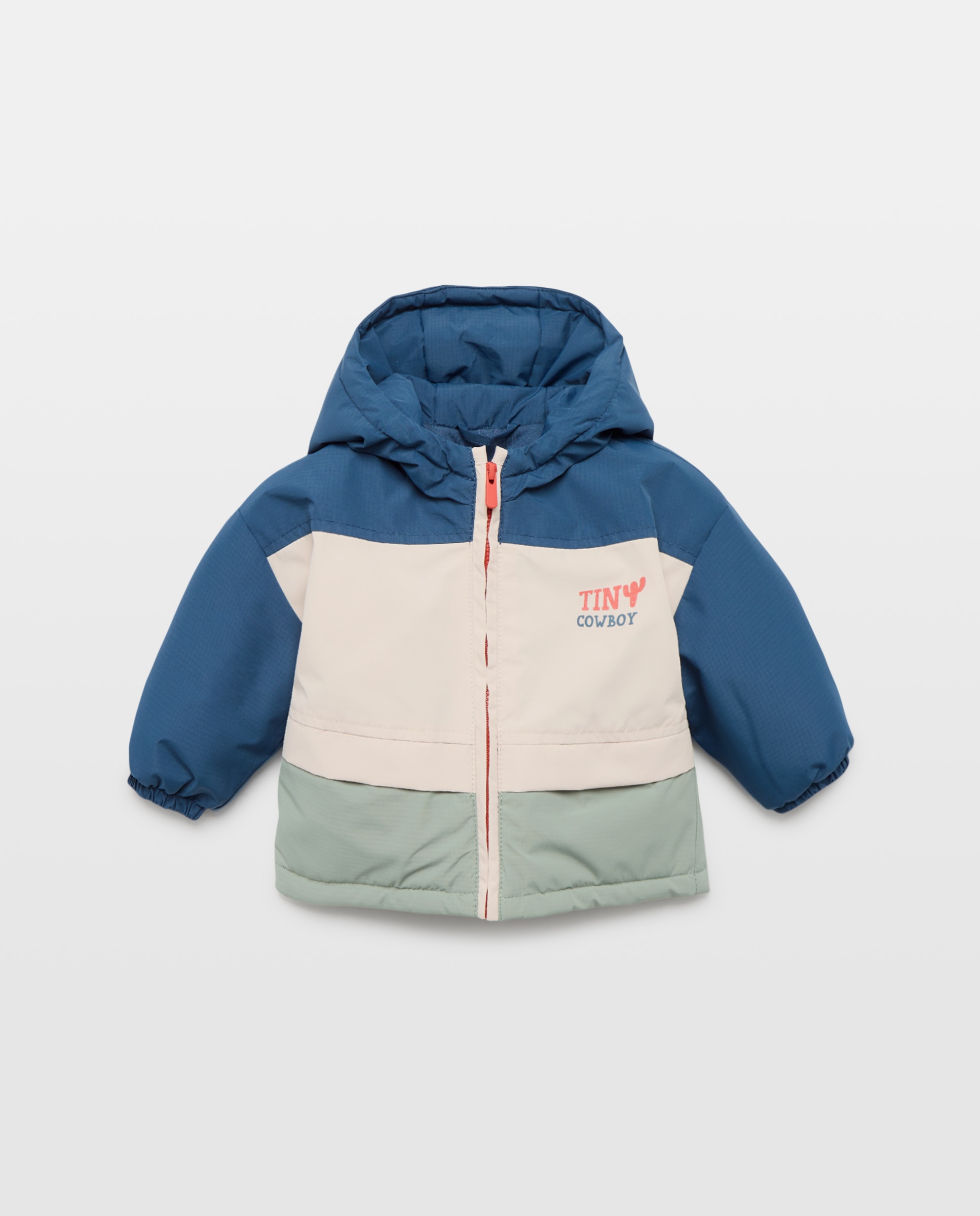 Imagen 0 de Parka ligera para bebé de cuadrillé Azul marino