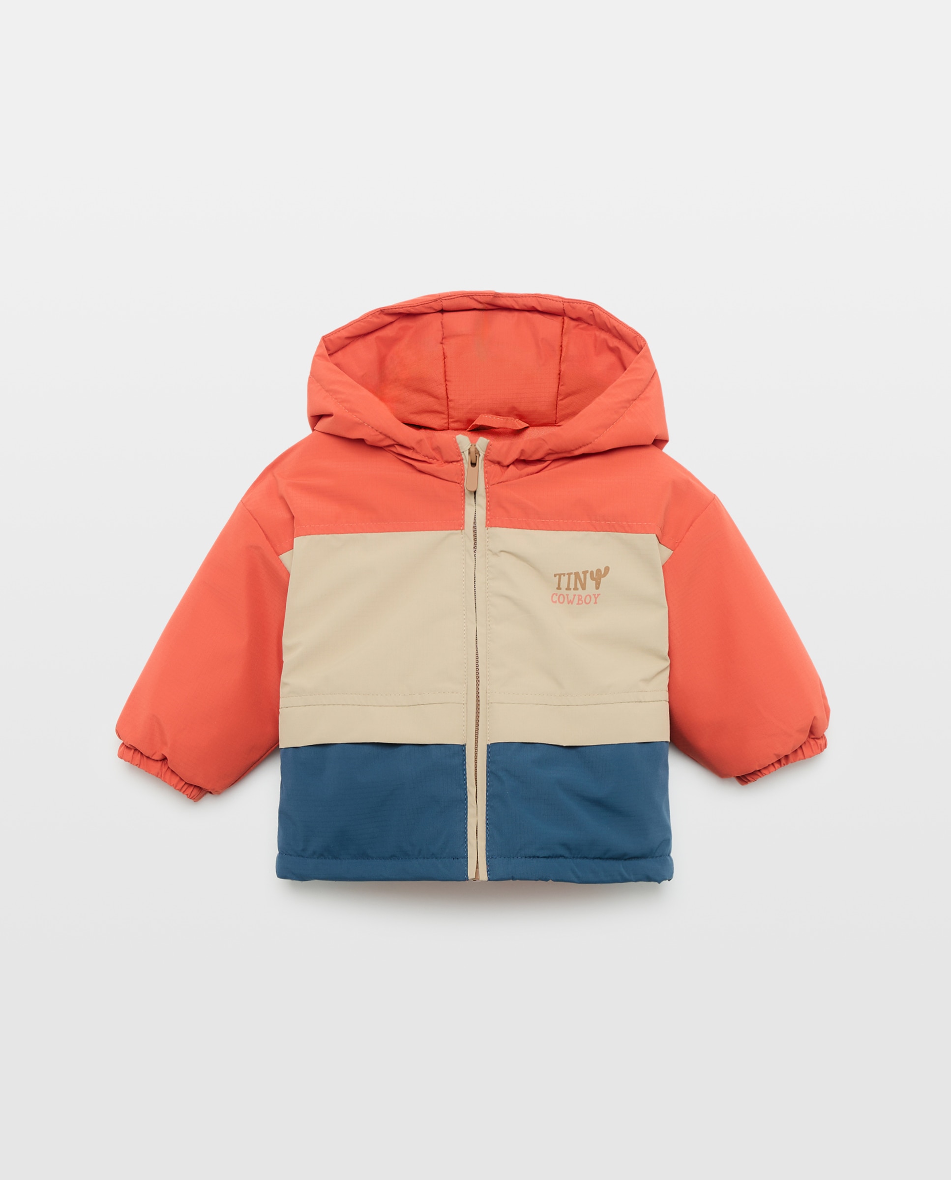 Imagen 0 de Parka ligera para bebé de cuadrillé 660 Naranja