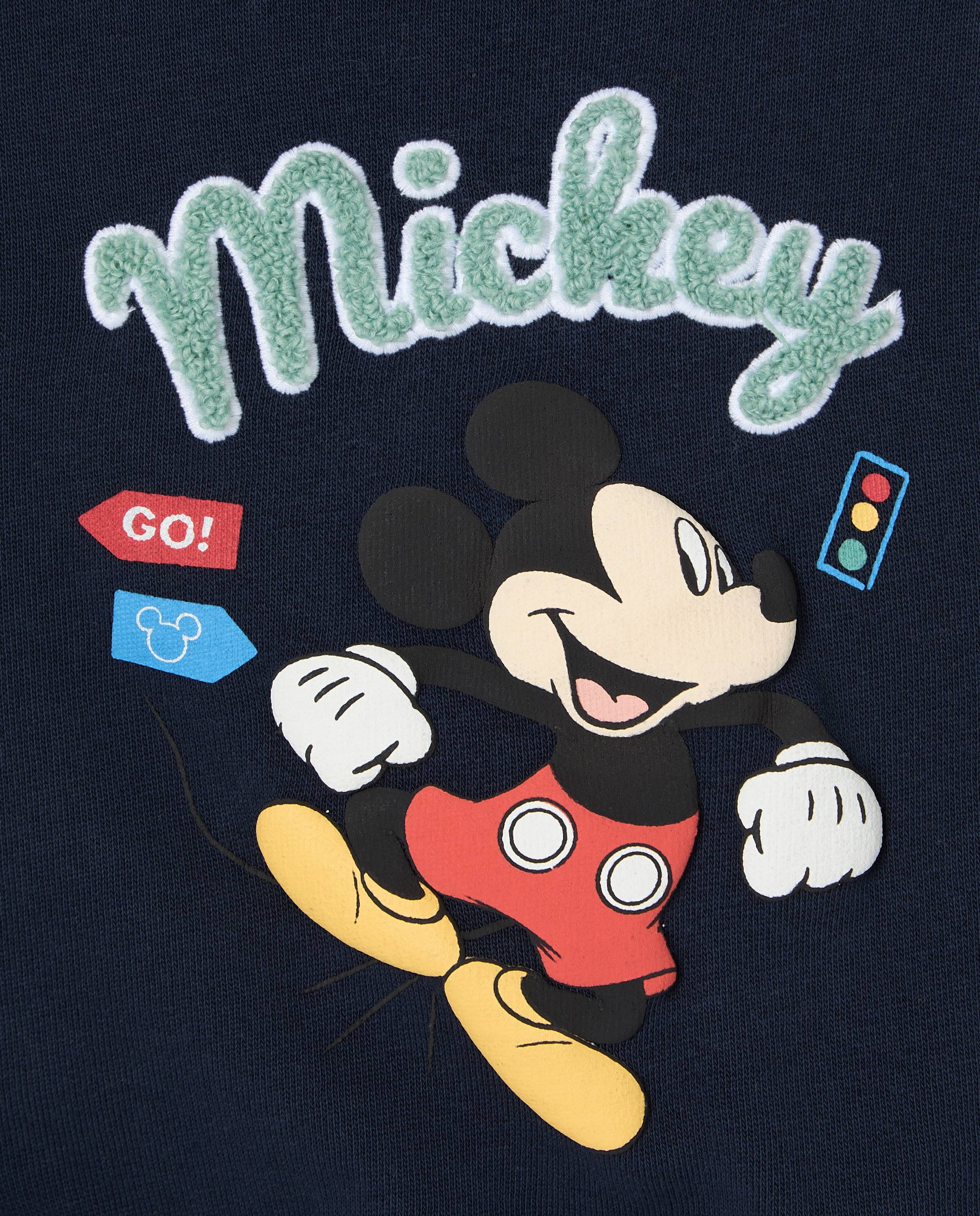 Sweatshirt Fechada de Bebé Mickey Azul-marinho-3