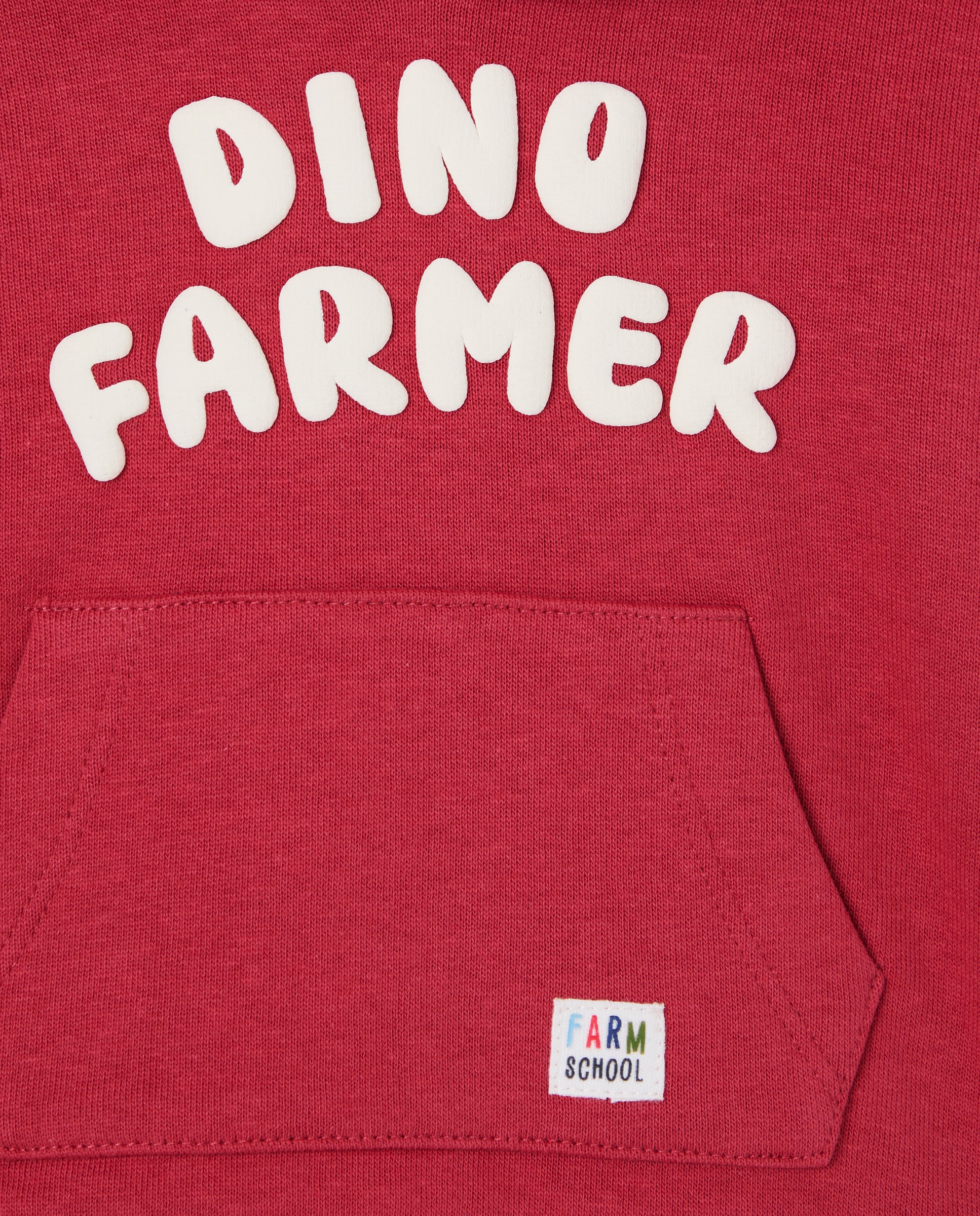 Sweatshirt Fechada de Bebé com Capuz e Estampado Posicional 3D 600 Vermelho-3