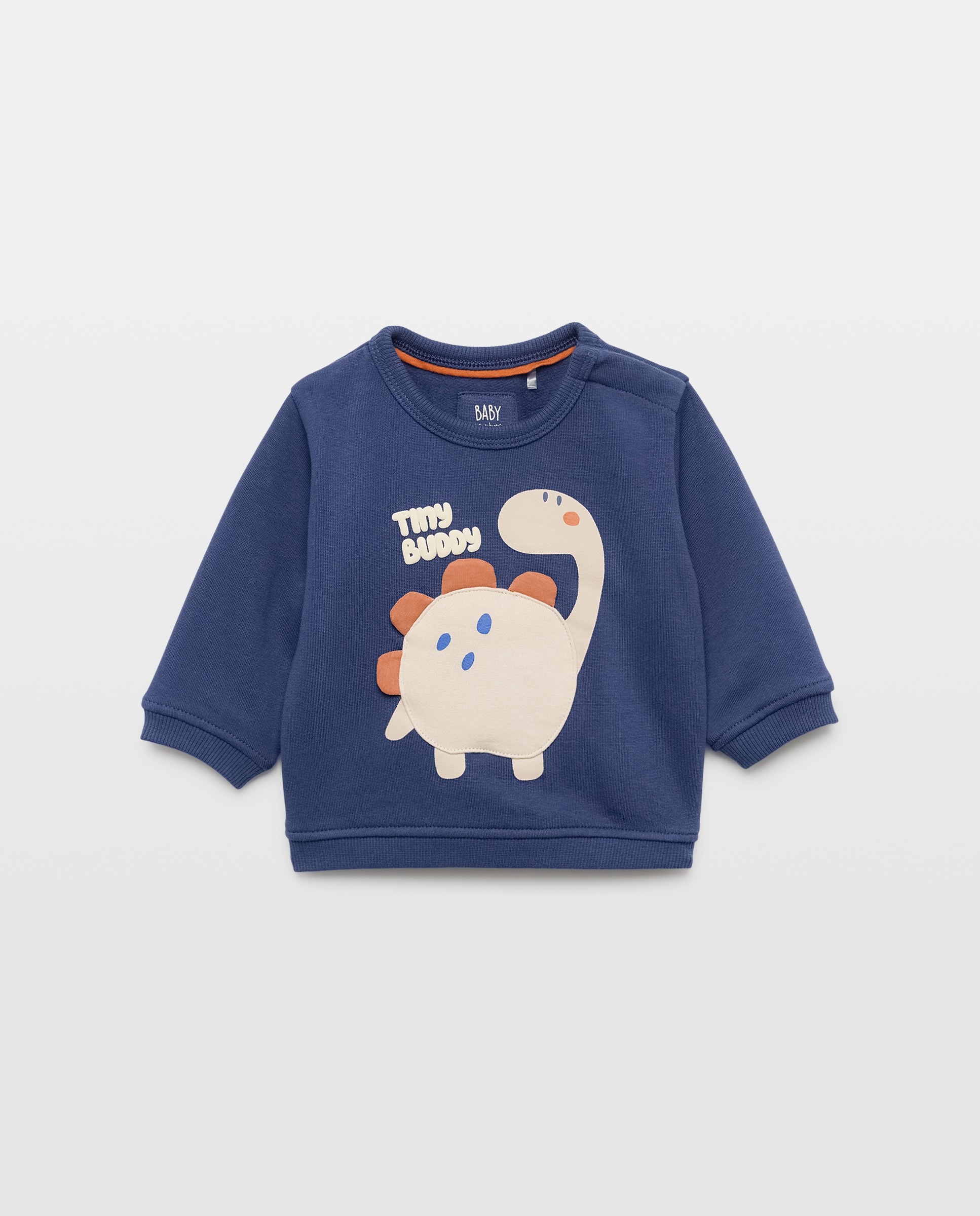 Sweatshirt Fechada de Bebé com Fantasia 3D Azul-marinho-1