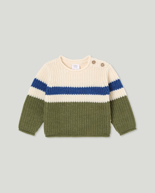 Imagem 0 de Camisola de Malha Lisa de Bebé com Color Block