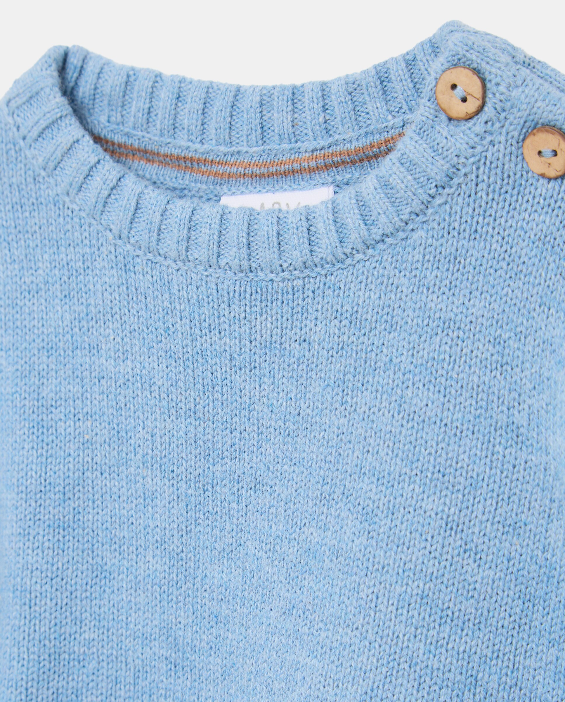 Camisola de Malha Básica Lisa de Bebé Baby El Corte Inglés 400 Azul-3