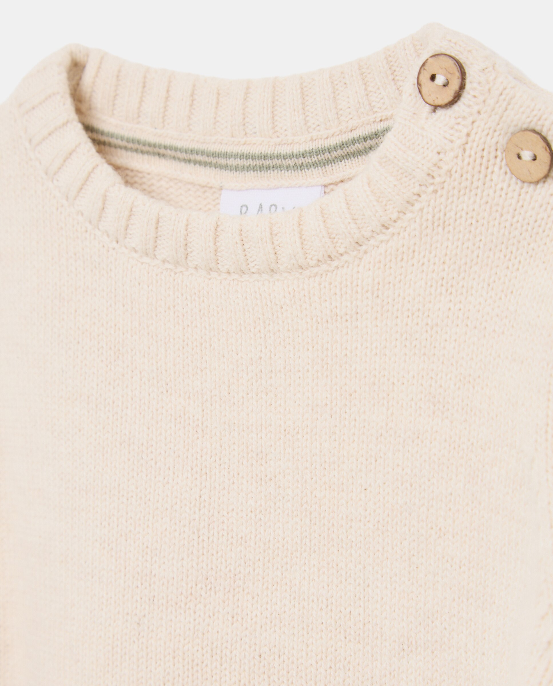 Camisola de Malha Básica Lisa de Bebé Baby El Corte Inglés 120 Cru-3