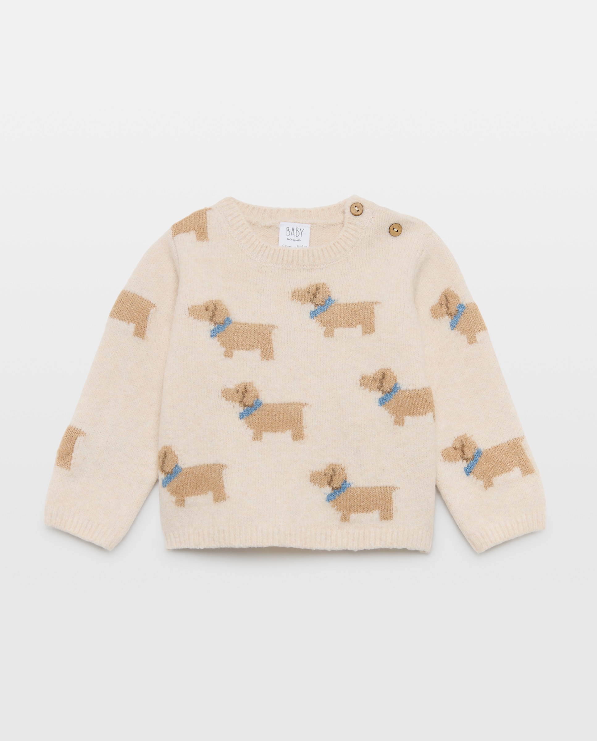 Jersey estampado animalitos de bebé - Baby El Corte Inglés - 120 Crudo 120 Crudo-1