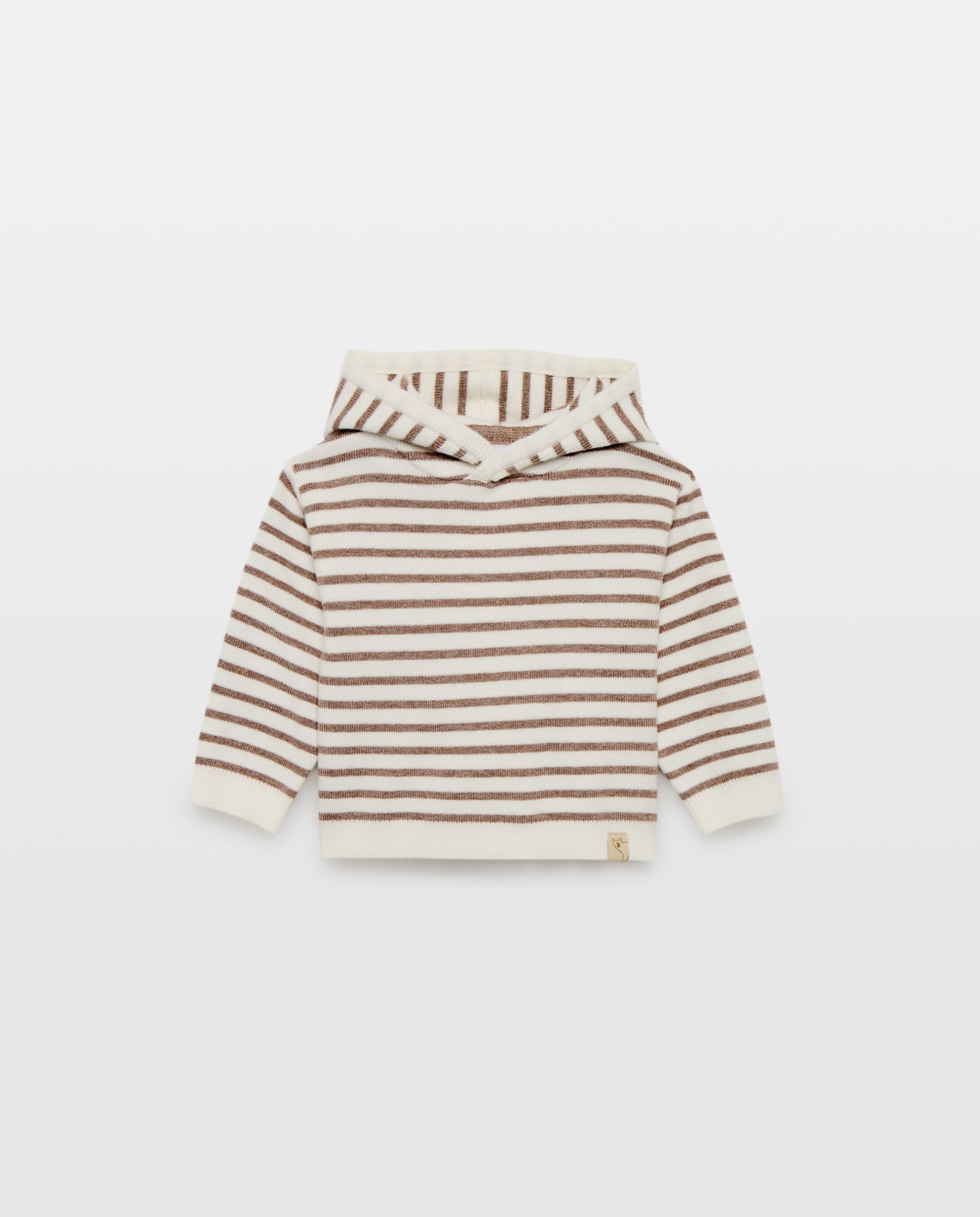 Imagem 0 de Camisola com Riscas e Capuz de Bebé