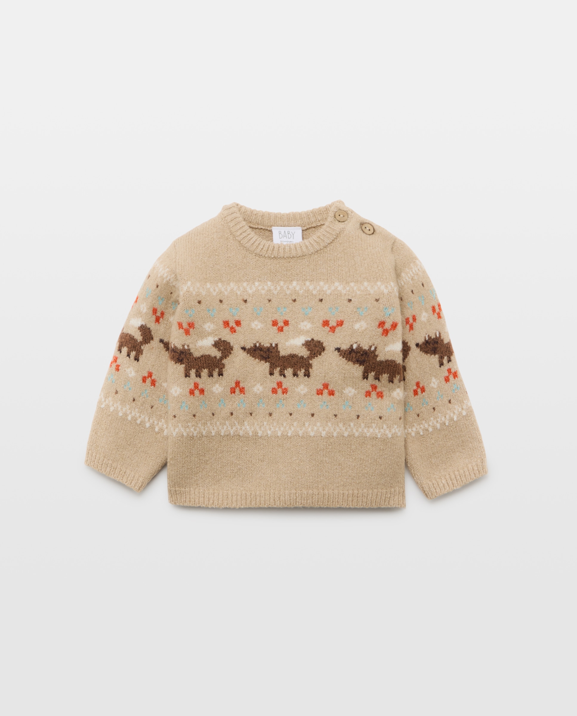 Jersey greca posicional de bebé - Baby El Corte Inglés - Beige Beige-1