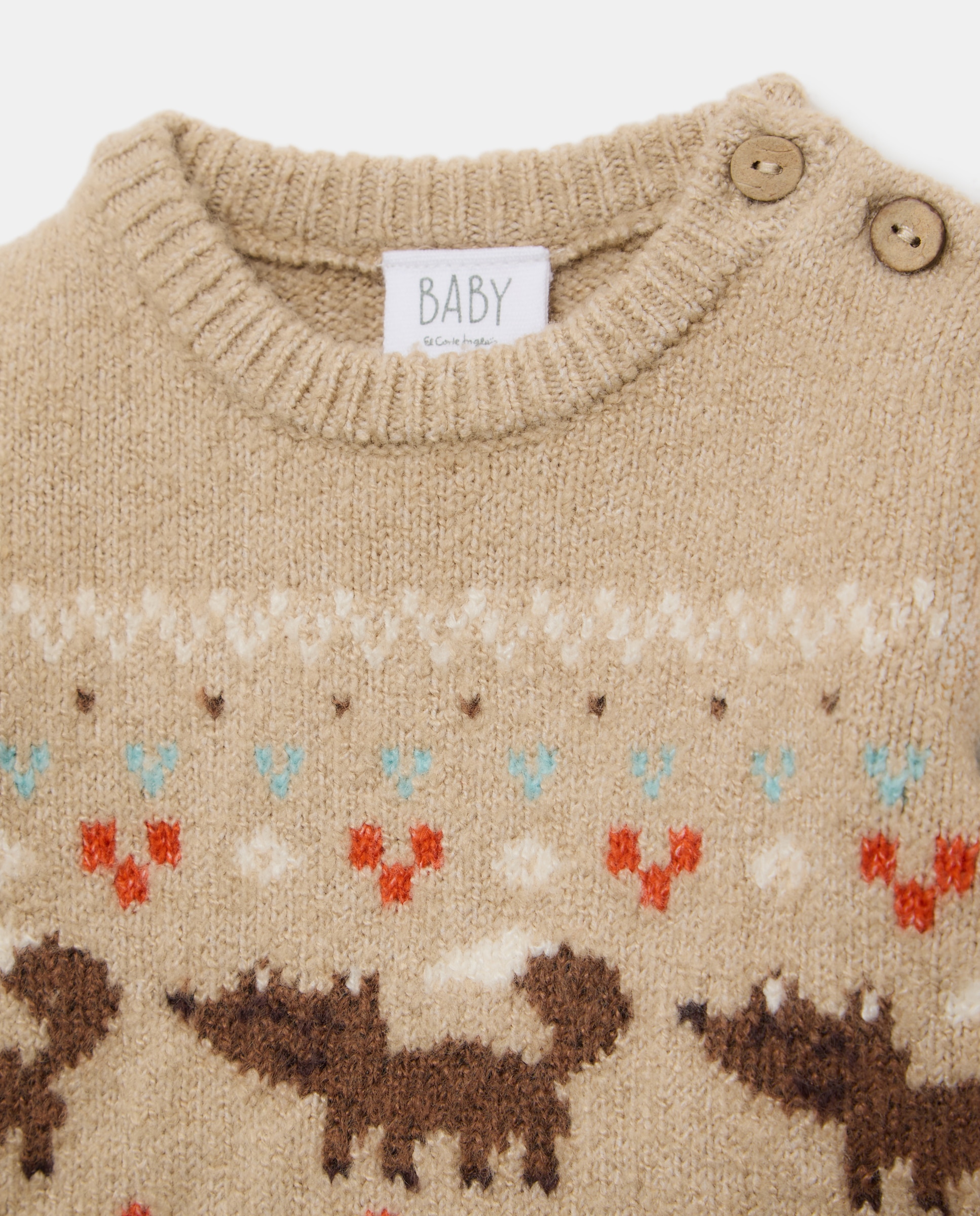 Jersey greca posicional de bebé - Baby El Corte Inglés - Beige Beige-3