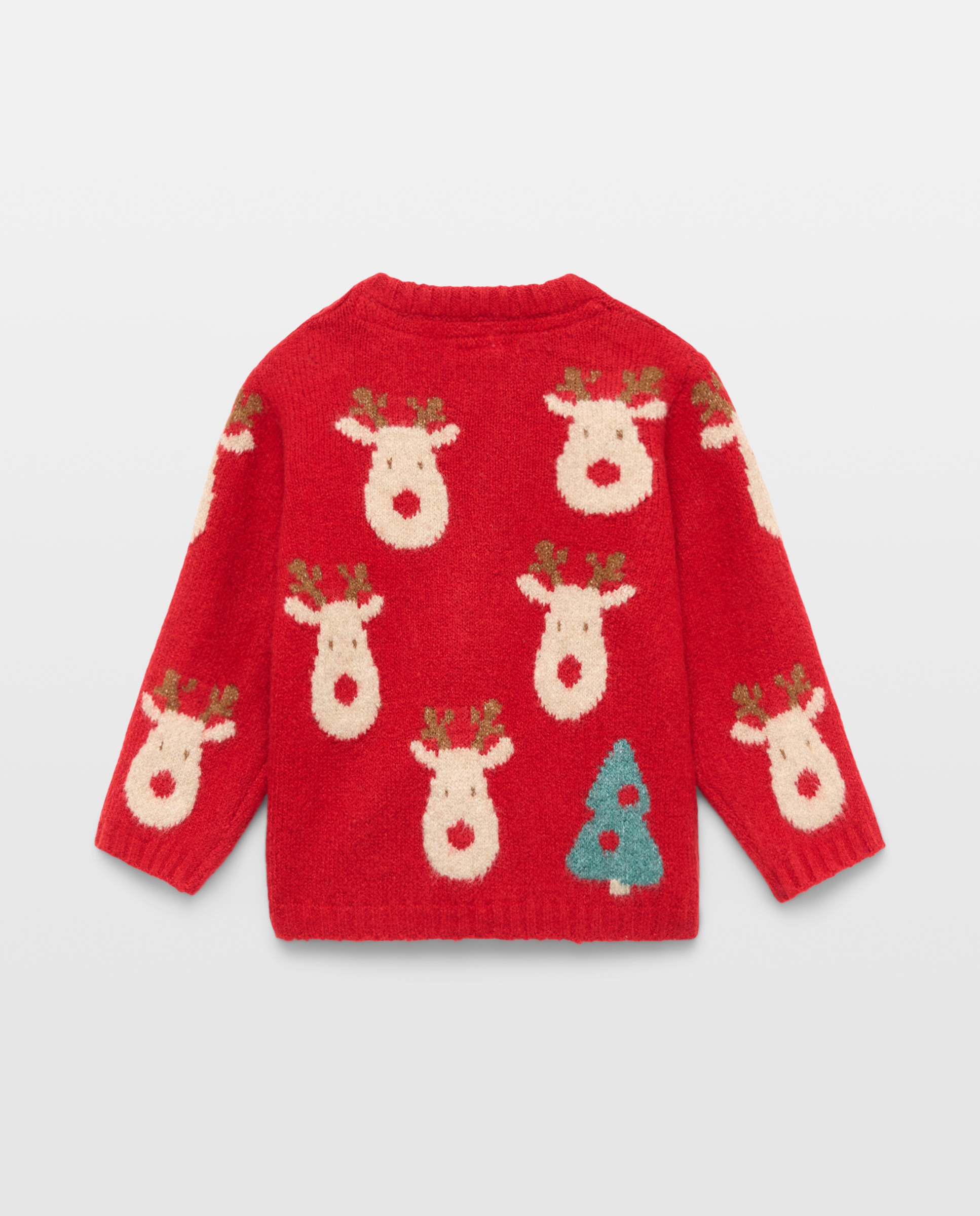 Jersey básico cuello caja detalle de Navidad con árbol de bebé - Baby El Corte Inglés - 600 Rojo 600 Rojo-2