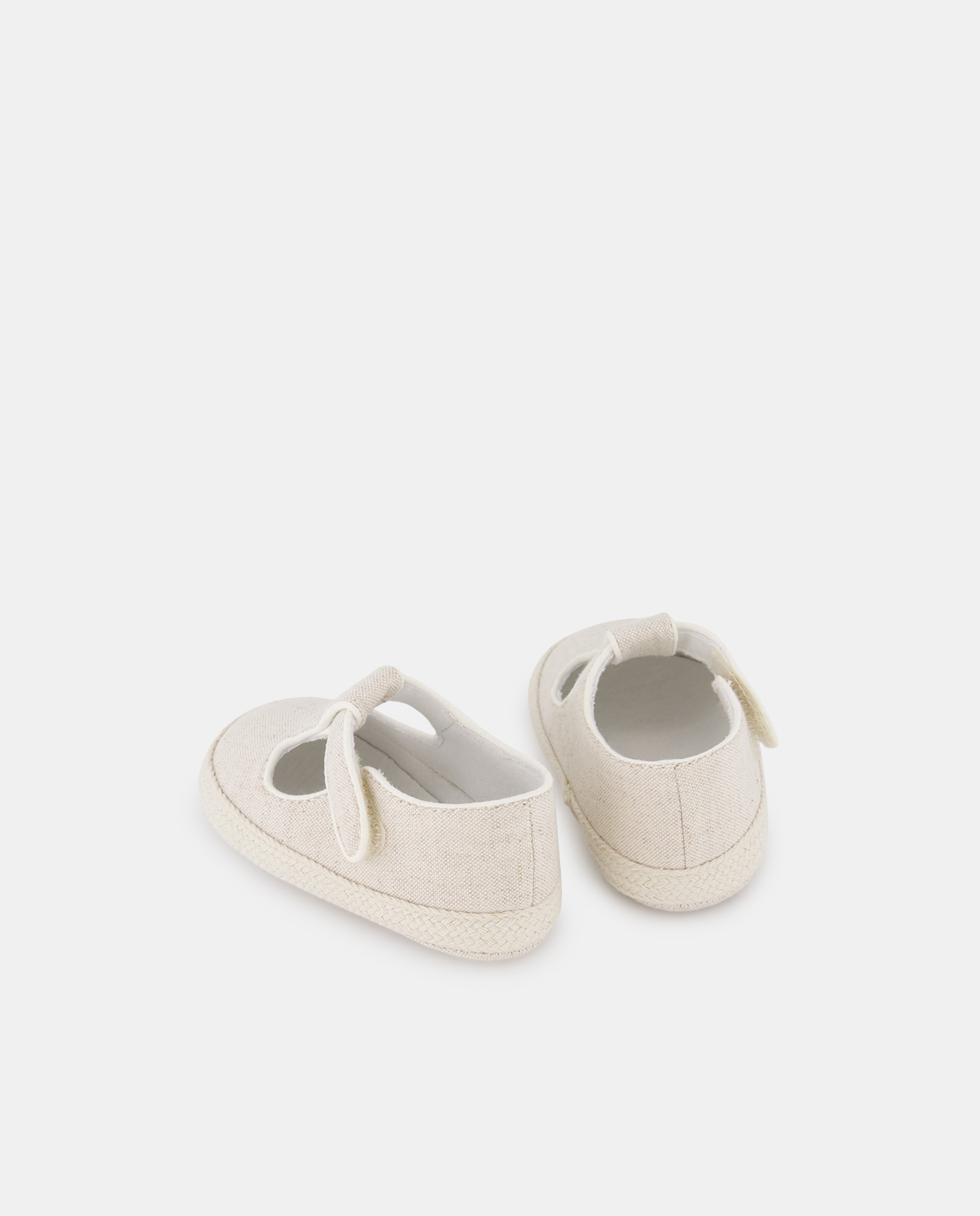 Sapatos de Presilha Flexíveis de Lona de Bebé Baby El Corte Inglés 120 Cru-3