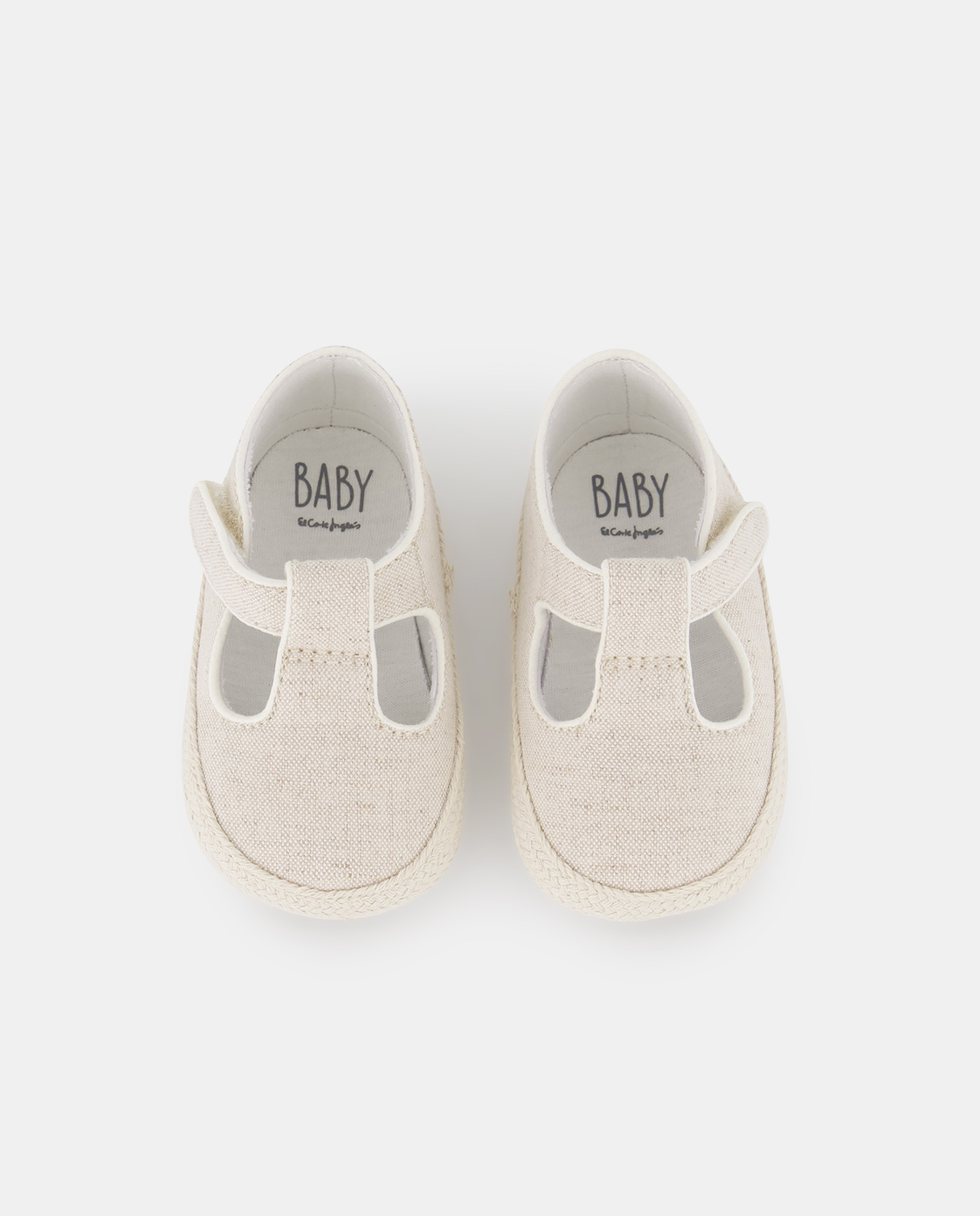Sapatos de Presilha Flexíveis de Lona de Bebé Baby El Corte Inglés 120 Cru-4