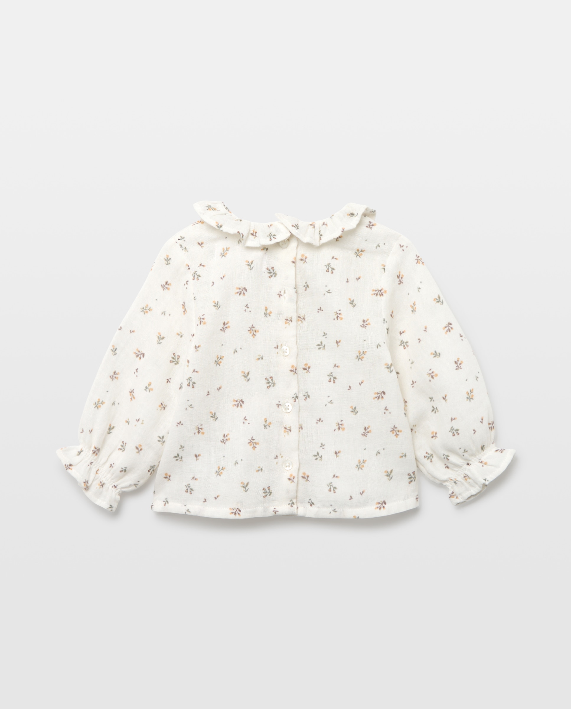 Camisa de Bebé com Gola Castanho-2