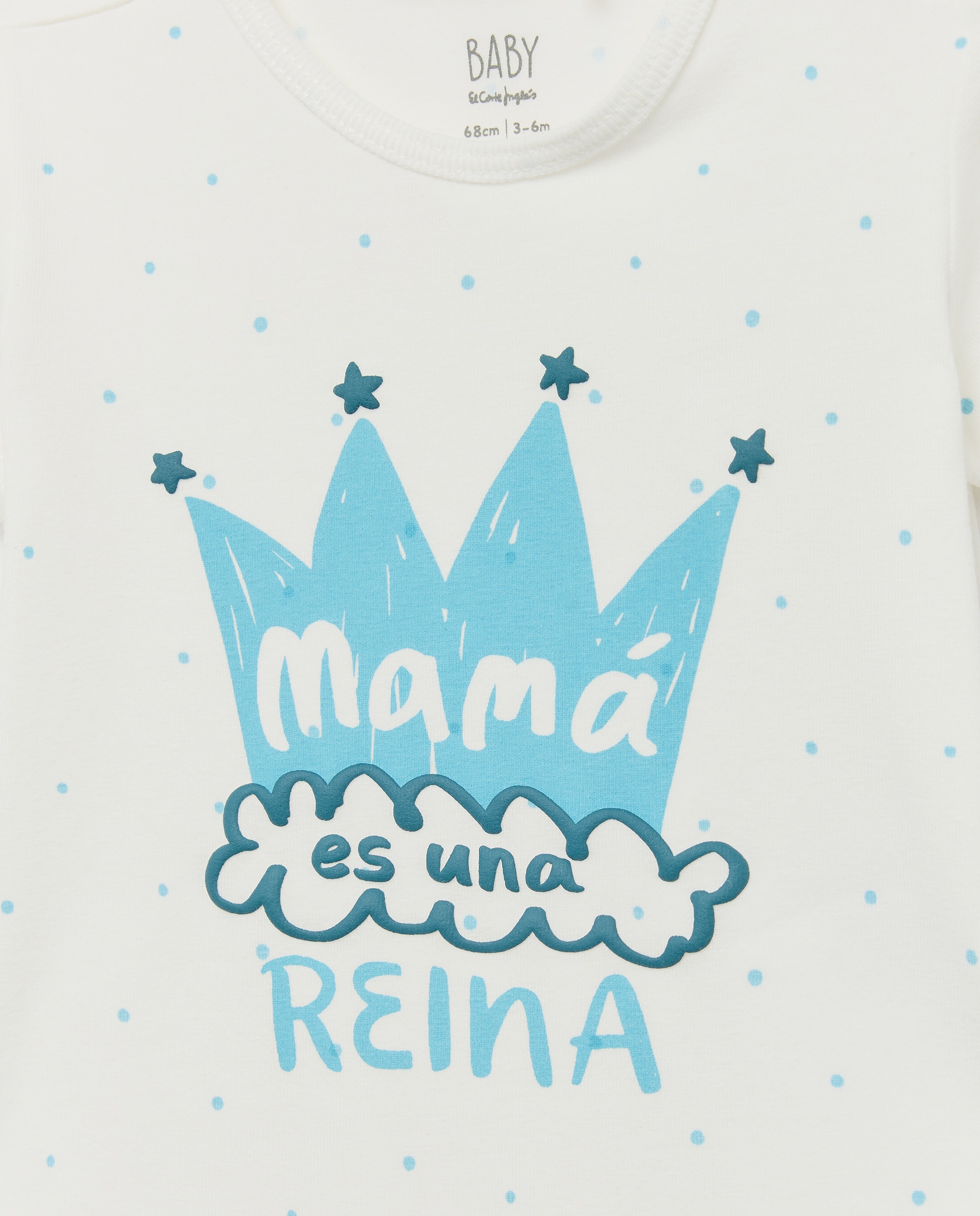 Imagen 3 de Body de bebé con mensaje " Mamá es una reina!" - Baby El Corte Inglés - Blanco roto Blanco roto
