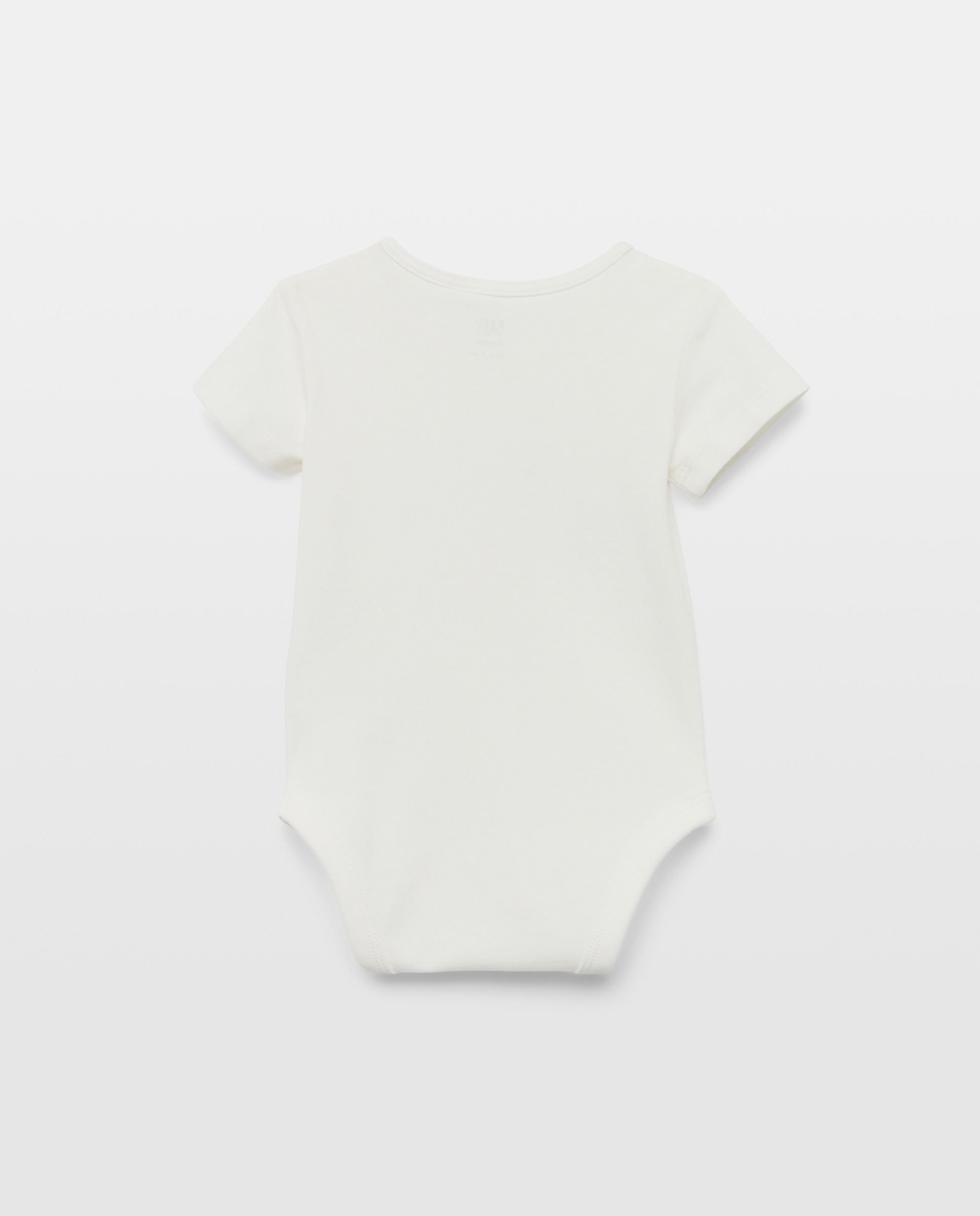 Imagen 2 de Body de bebé de manga corta con mensaje - Baby El Corte Inglés - Blanco roto Blanco roto