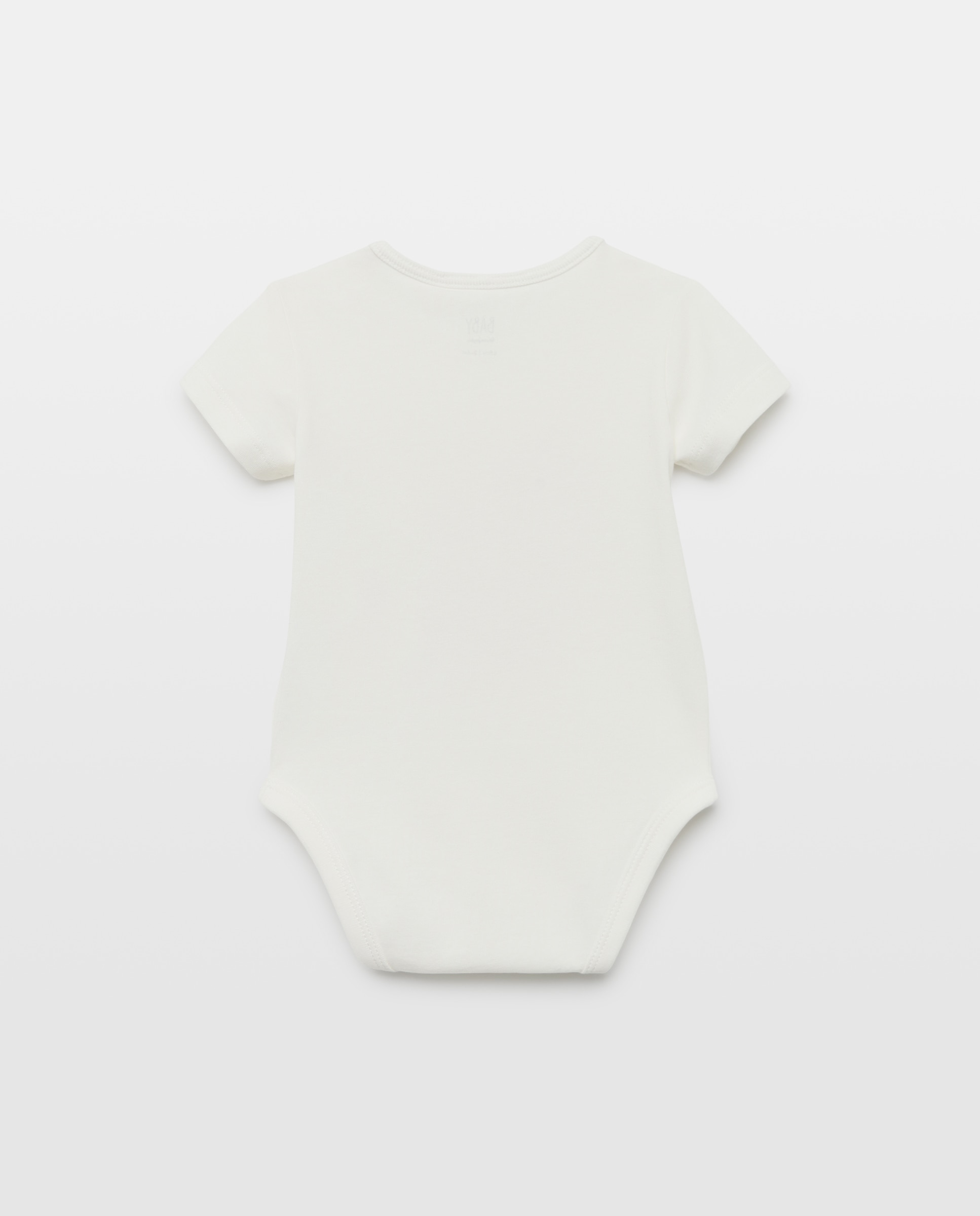 Imagen 2 de Body de bebé con mensaje "en esta casa me comen a besos " - Baby El Corte Inglés - Blanco roto Blanco roto