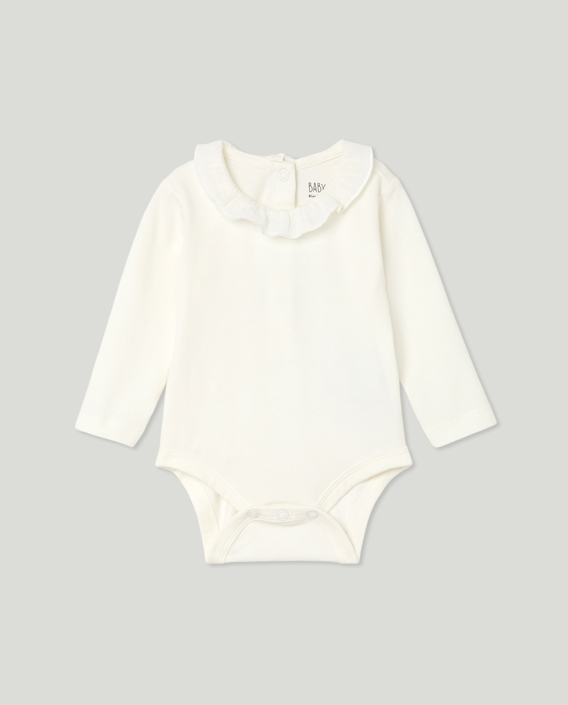 Body de Manga Comprida Branco-marfim-1