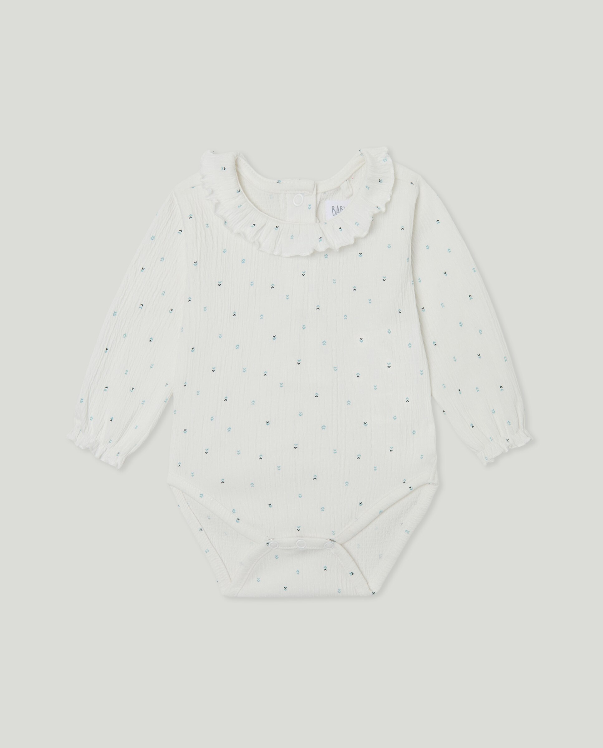 Imagem 0 de Body de Bebé com Manga Comprida, All Over Print e Gola com Folho