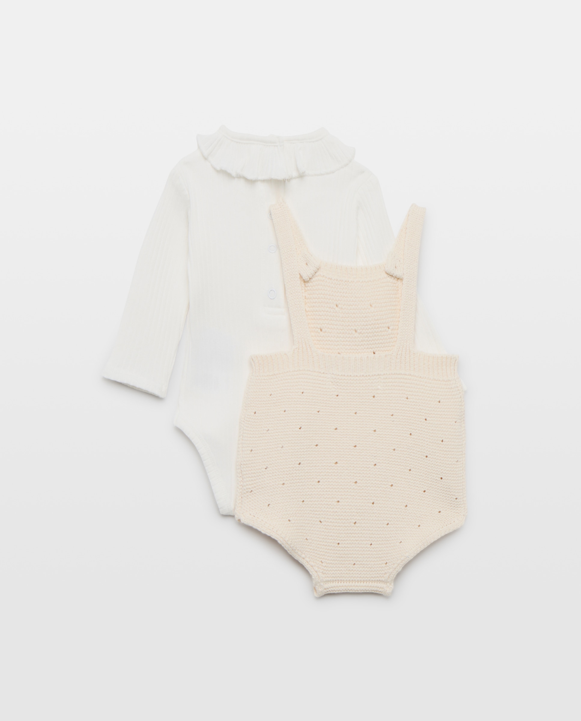 Conjunto para bebé de 2 piezas peto en tricot y body - Baby El Corte Inglés - Verde Verde-2