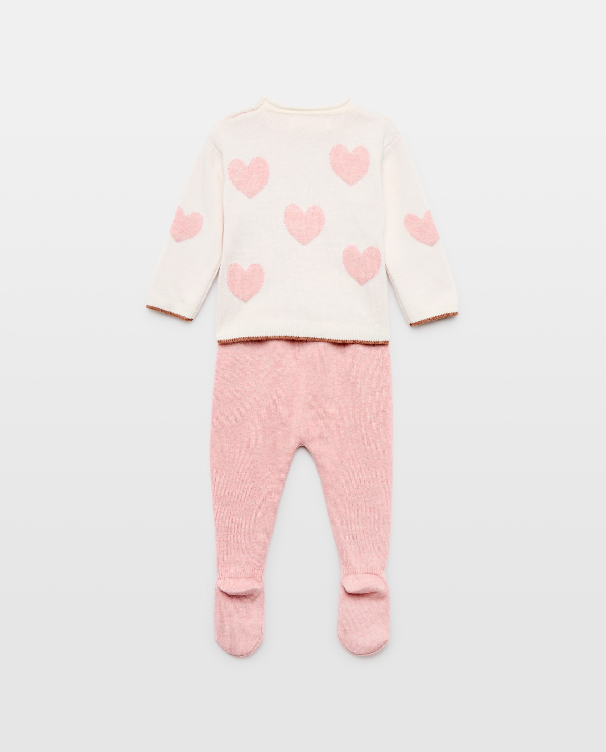 Conjunto para bebé jacquard en punto fino - Baby El Corte Inglés - Rosa Rosa-2