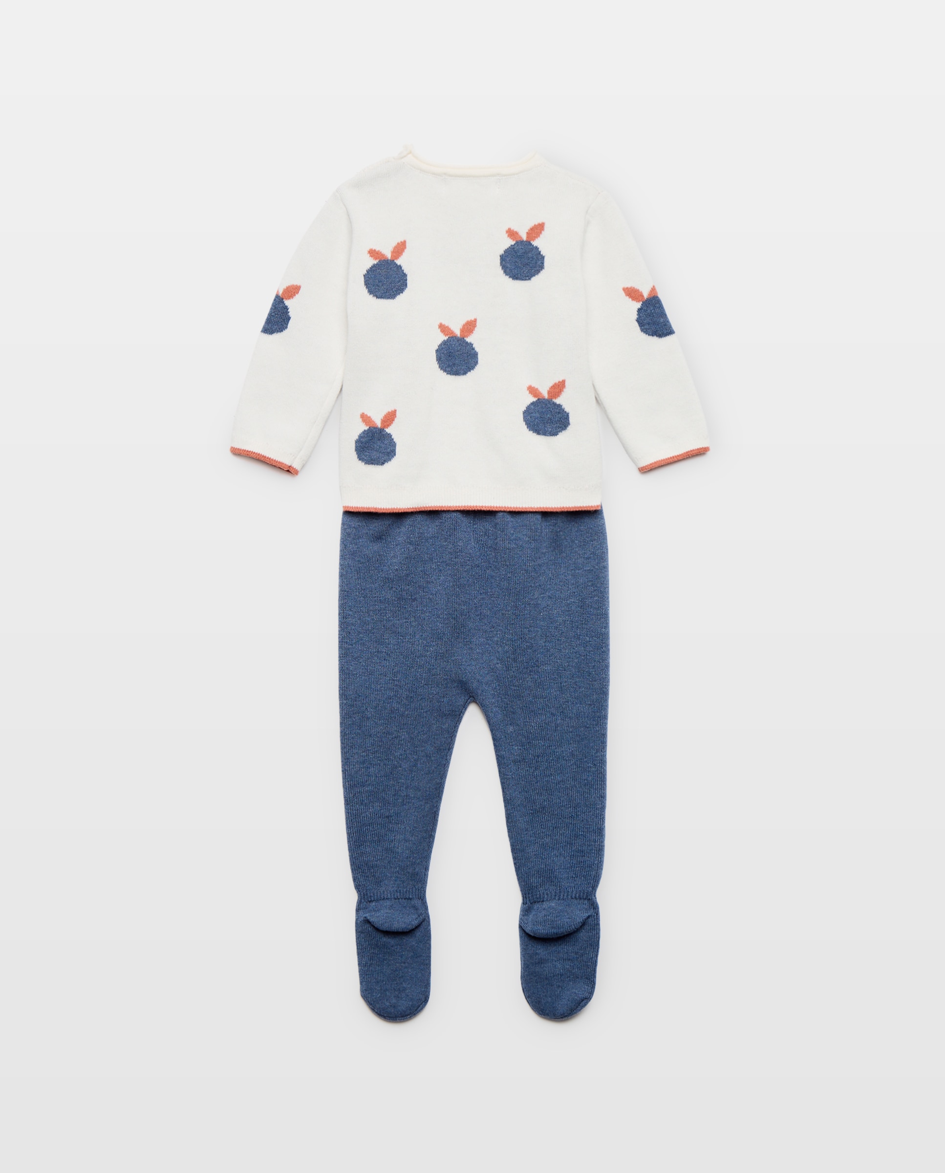 Imagen 2 de Conjunto para bebé jacquard en punto fino - Baby El Corte Inglés - Azul Azul