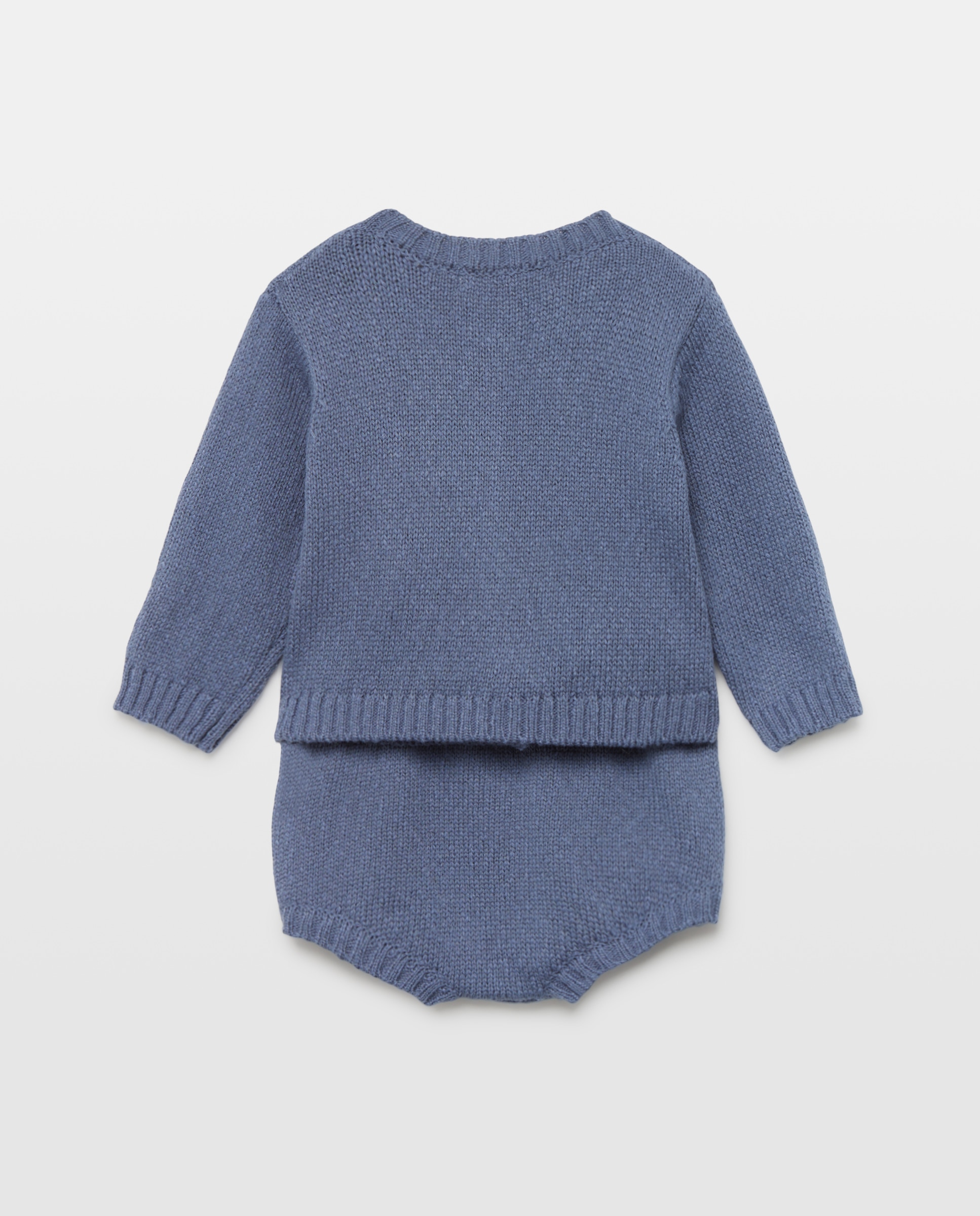Conjunto 2 piezas tricot de chaqueta y pantalón corto de bebé - Baby El Corte Inglés - 400 Azul 400 Azul-2
