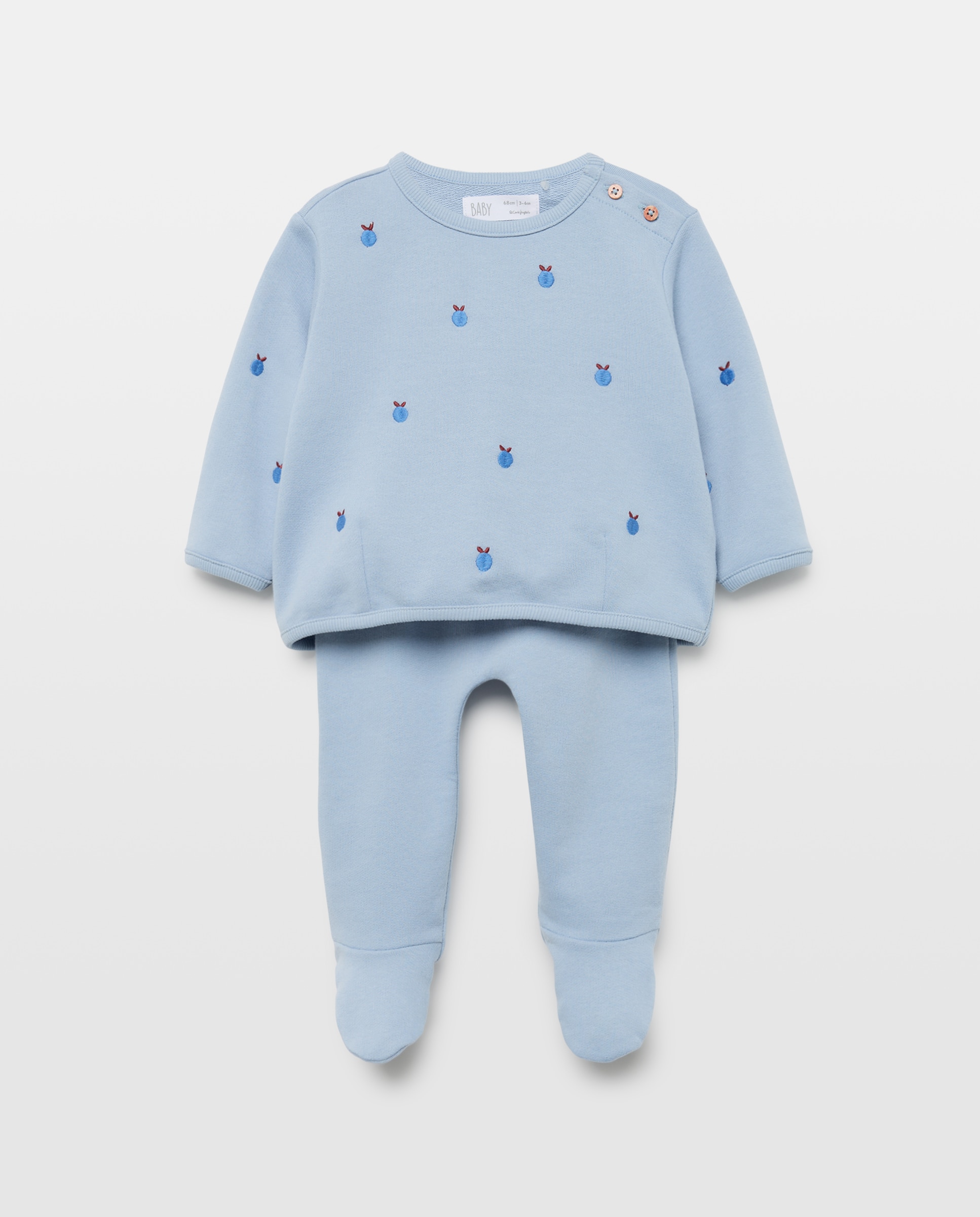 Imagen 1 de Conjunto 2 piezas de bebé largo felpa con polaina - Baby El Corte Inglés - 410 Azul claro 410 Azul claro