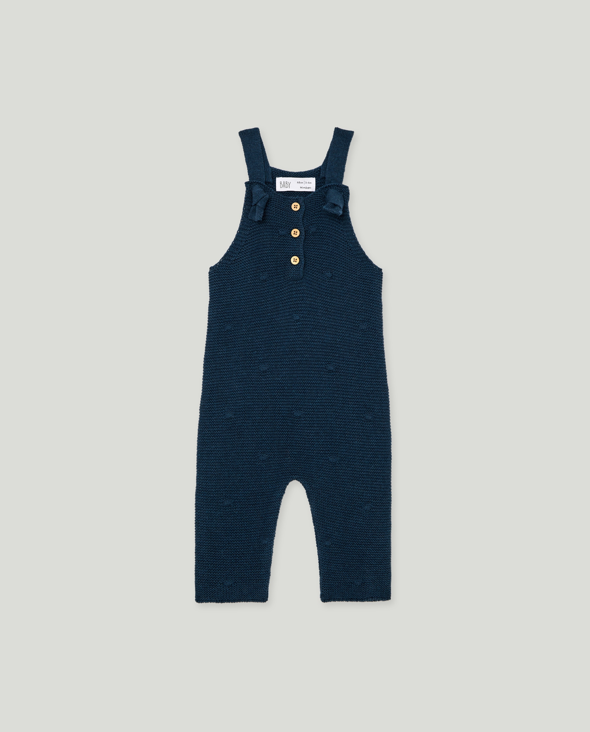 Jardineiras de Tricot de Bebé 430 Azul Escuro-1