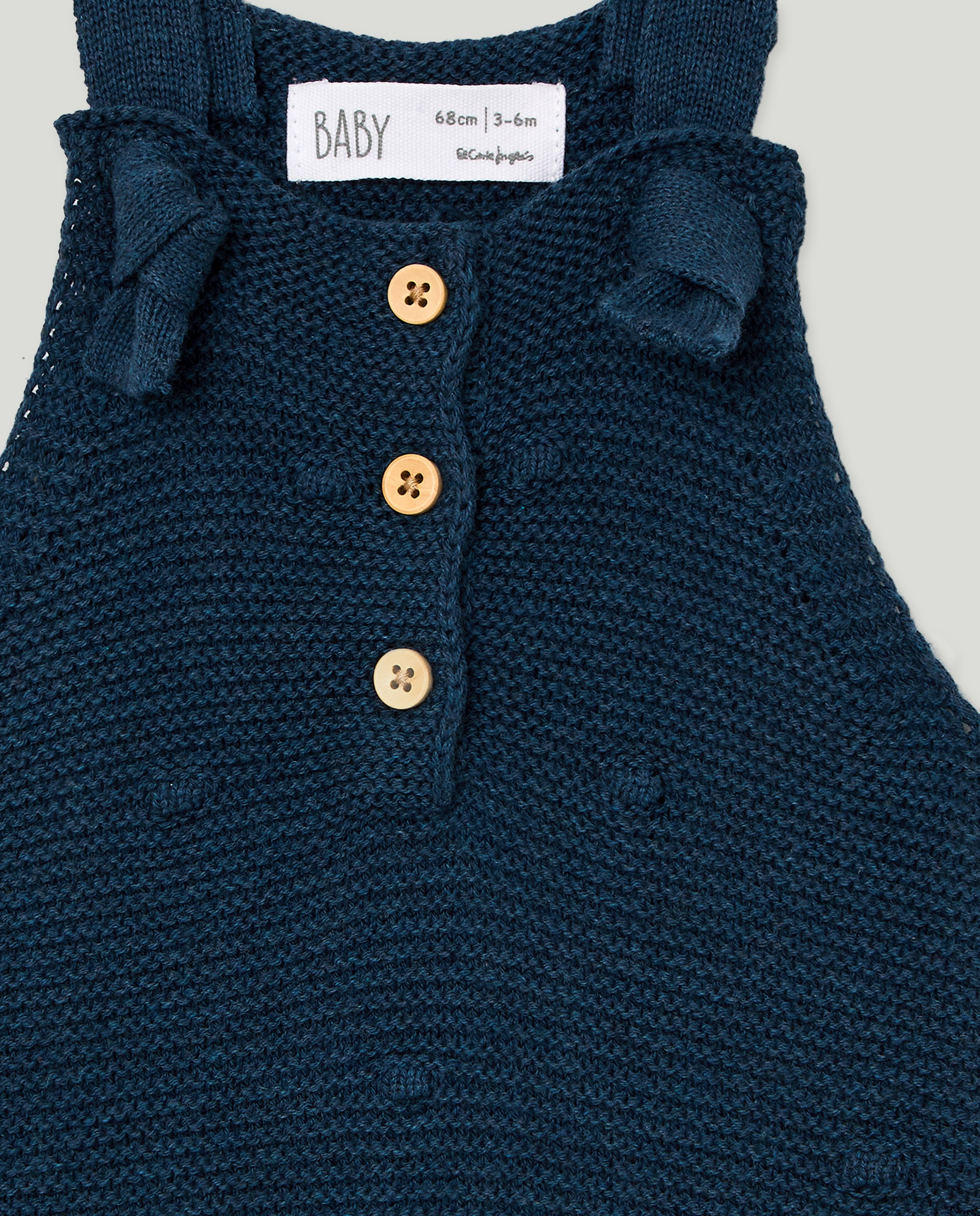 Jardineiras de Tricot de Bebé 430 Azul Escuro-3