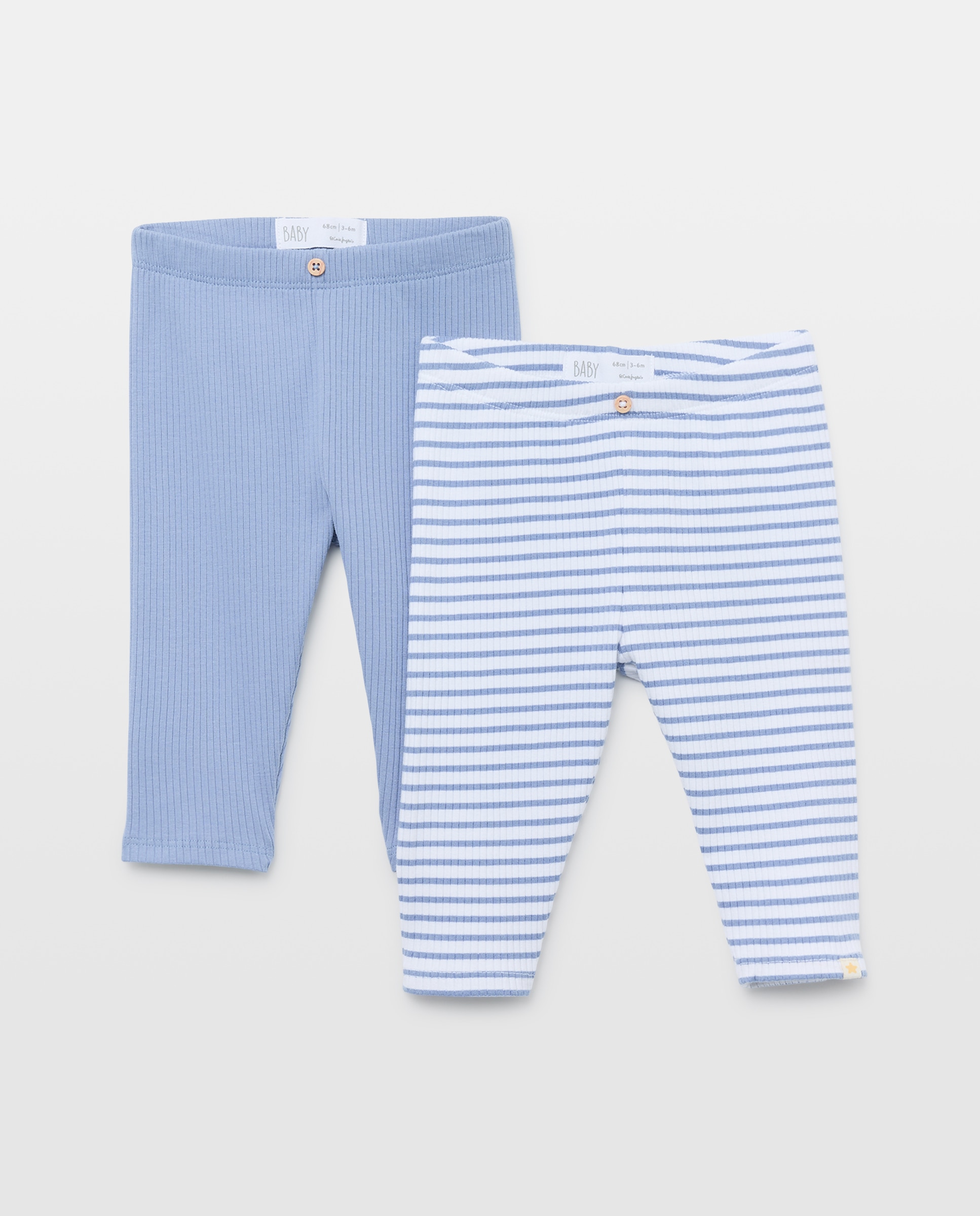 Pack de Leggings Lisas de Bebé 430 Azul Escuro-1