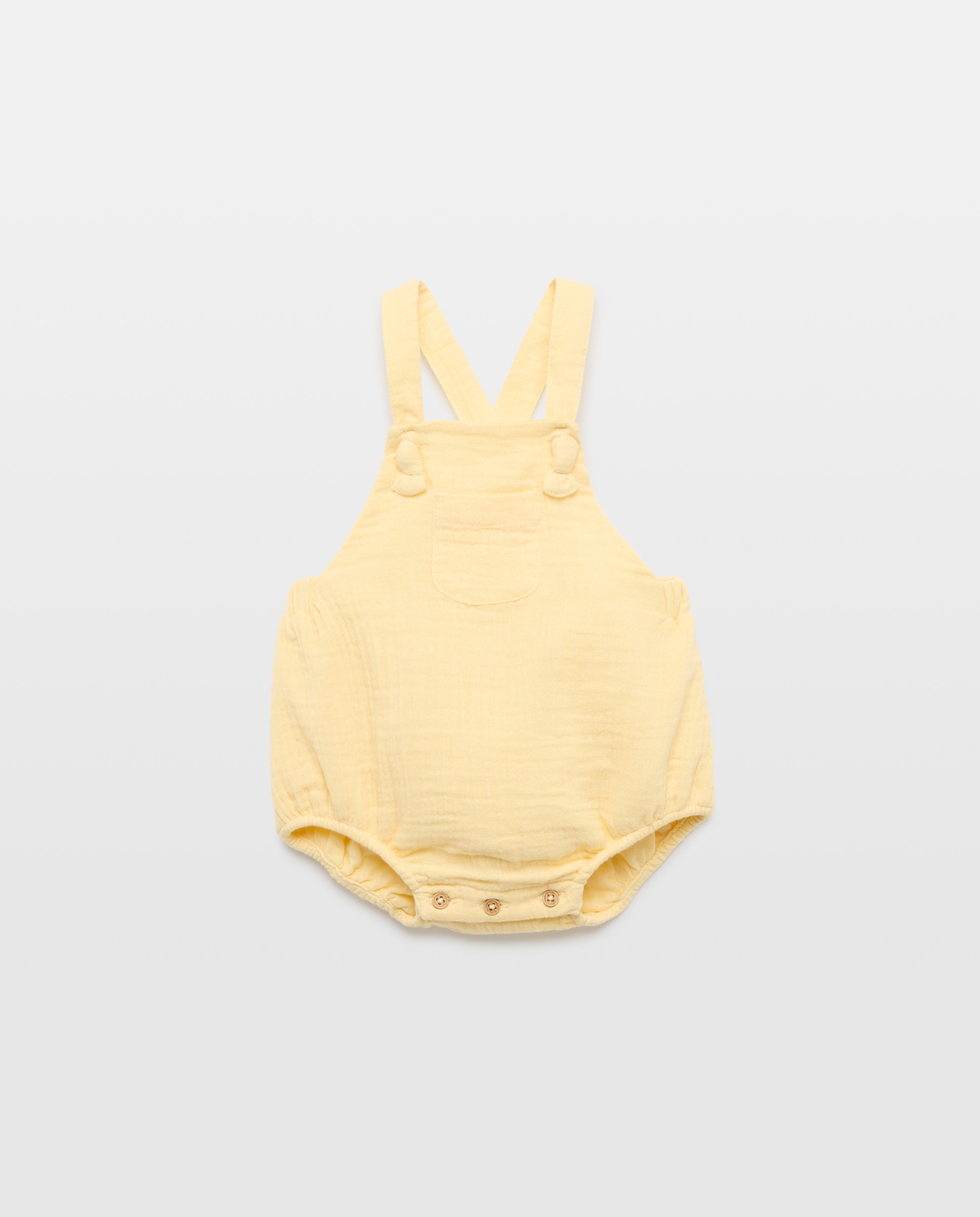 Jardineiras Lisas de Chiffon de Bebé Baby El Corte Inglés 300 Amarelo-1