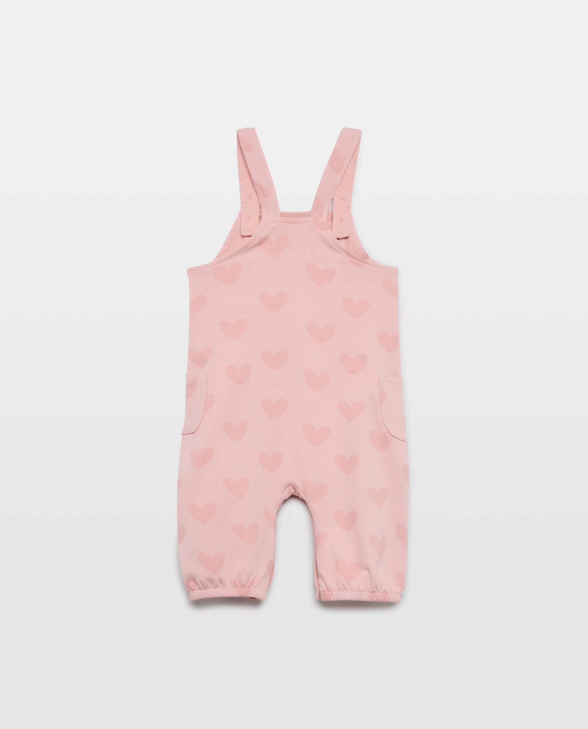 Jardineiras de Bebé em Felpa com All Over Print Baby El Corte Inglés Rosa-2