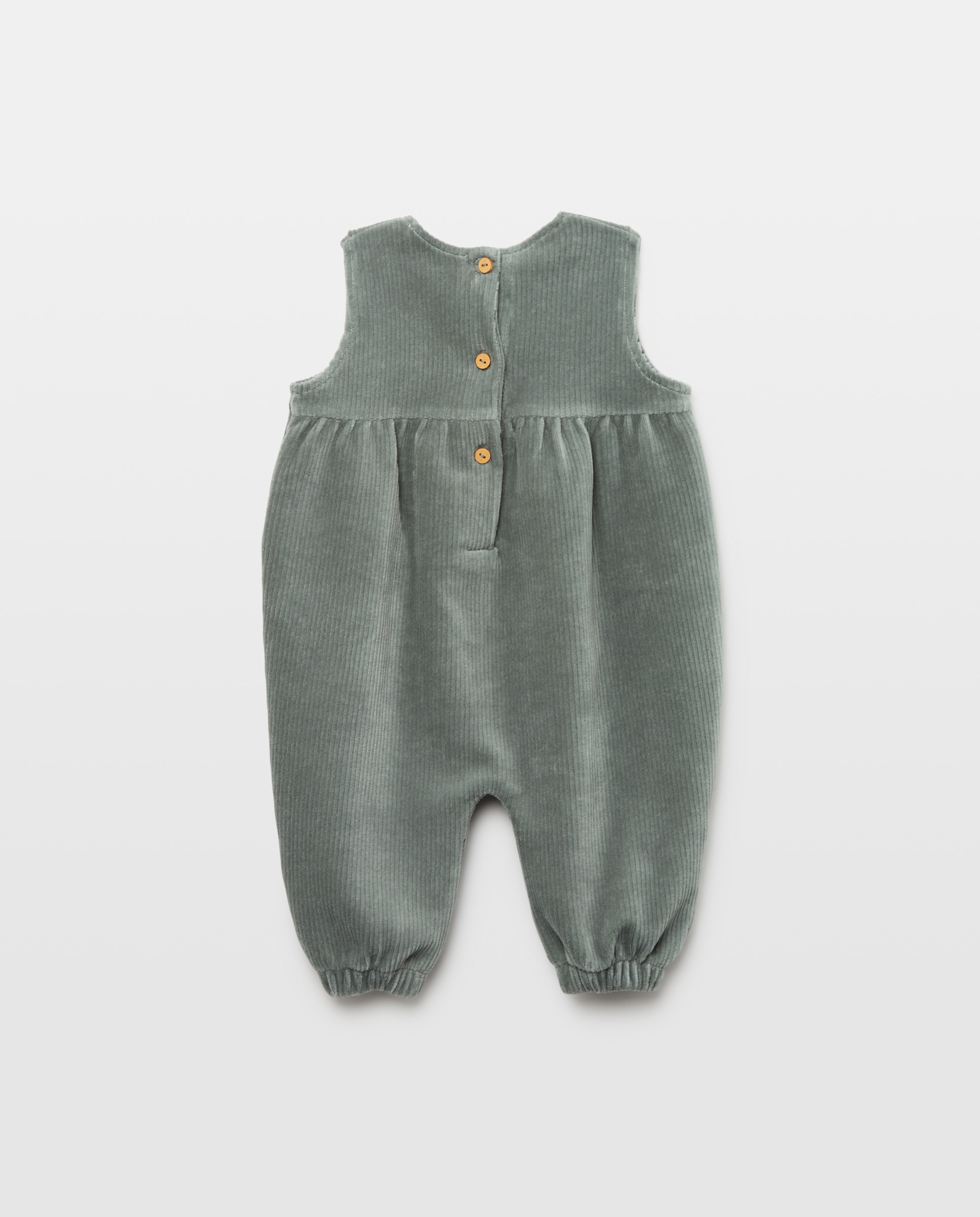 Peto de pana liso de bebé - Baby El Corte Inglés - Verde Verde-2